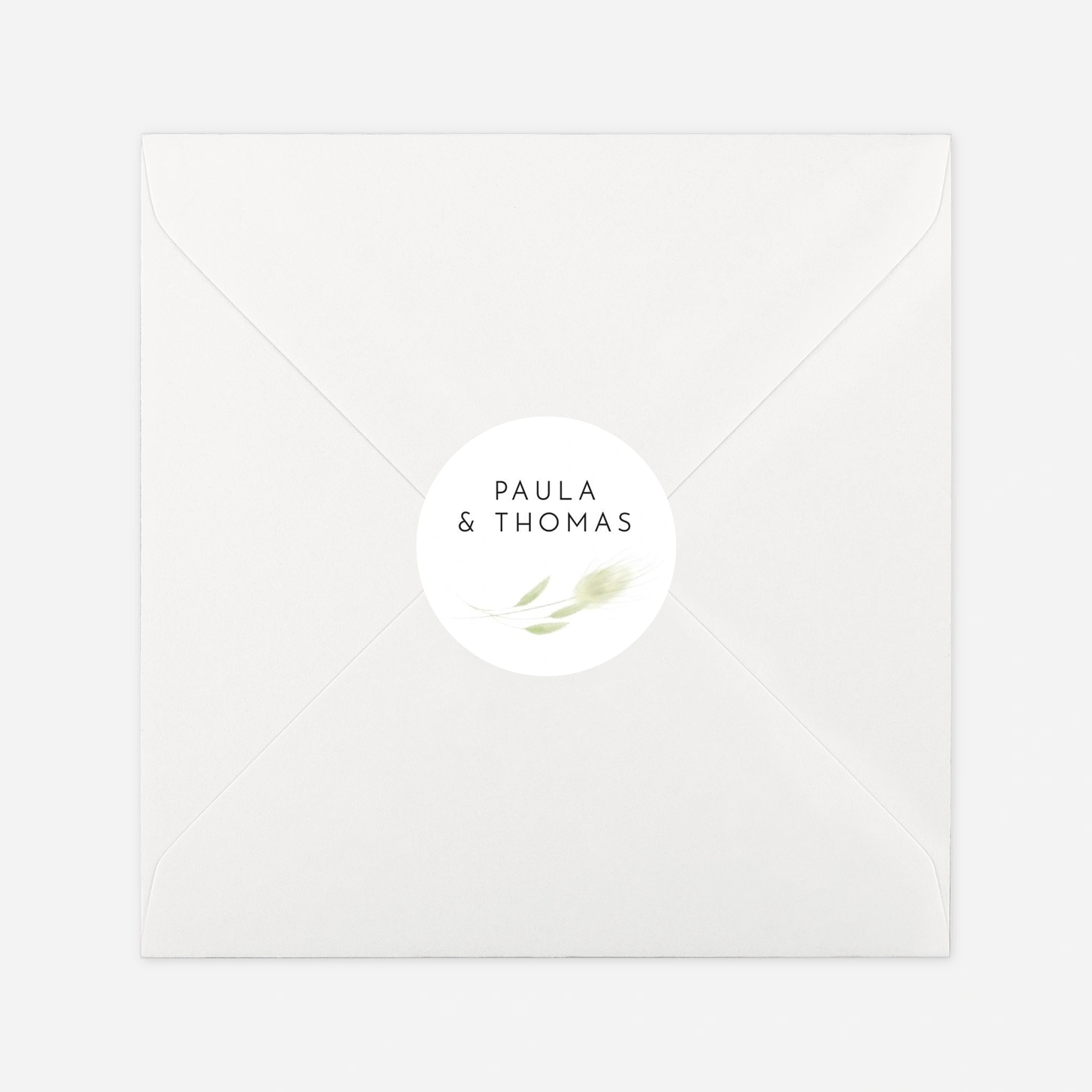 Geschenkaufkleber Hochzeit Sanfte Brise