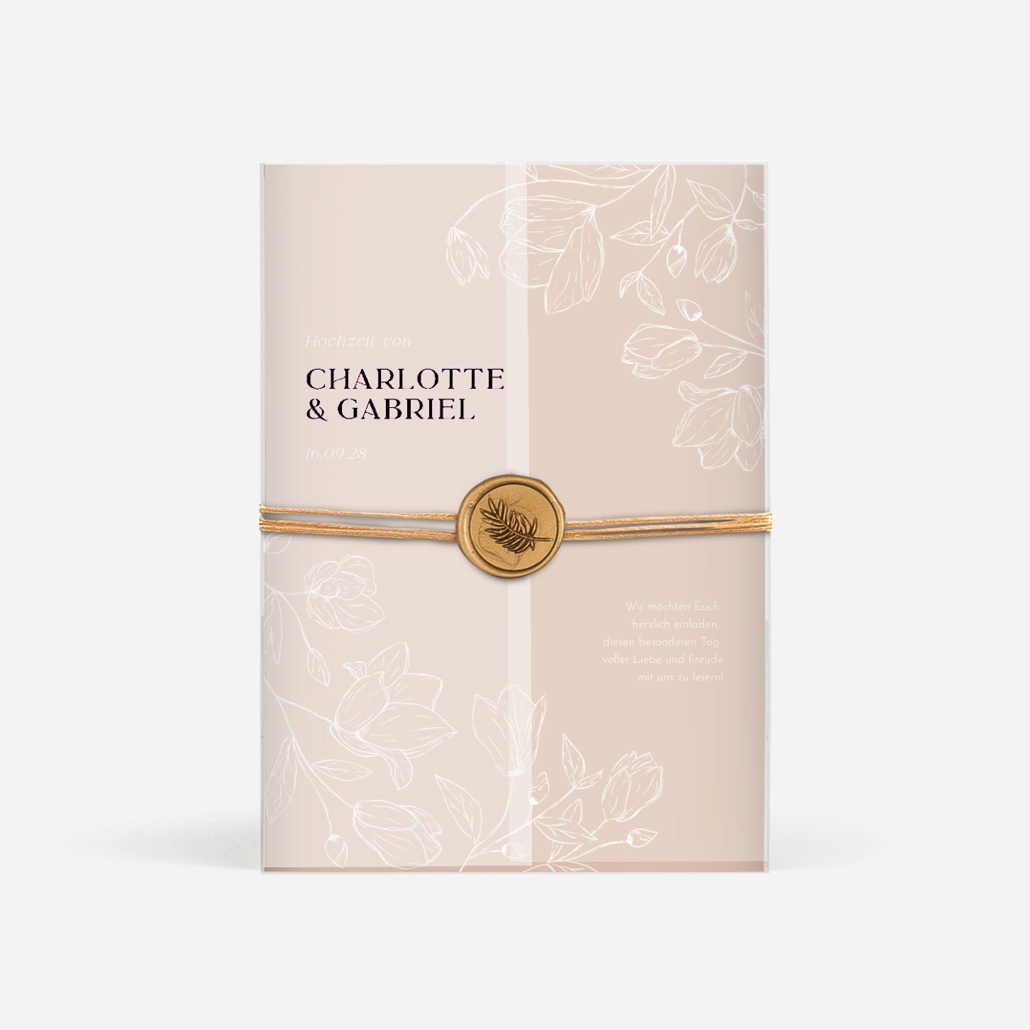 Hochzeitseinladung Sanfte Einheit