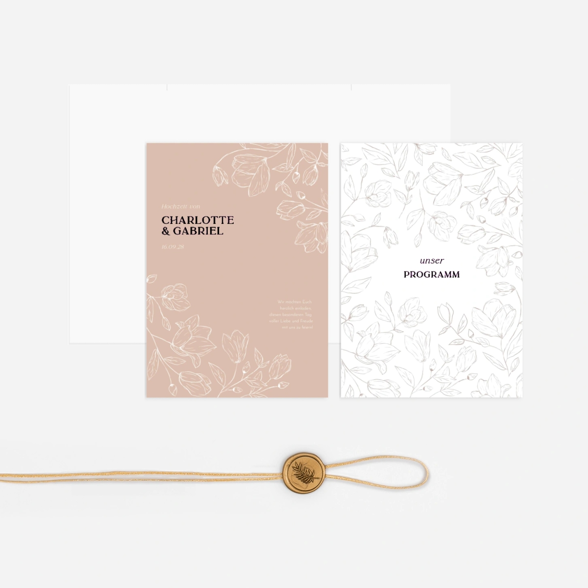 Hochzeitseinladung Sanfte Einheit