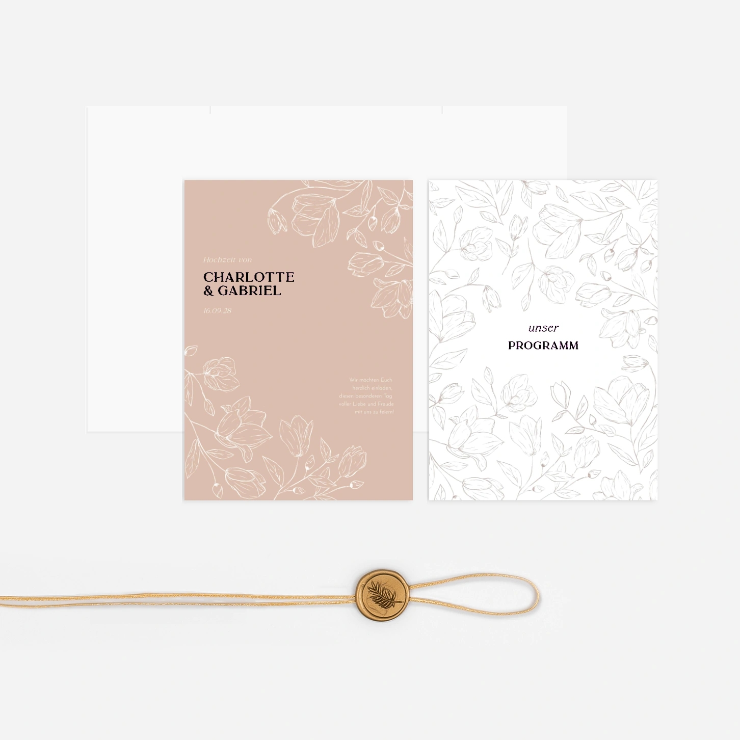 Hochzeitseinladung Sanfte Einheit