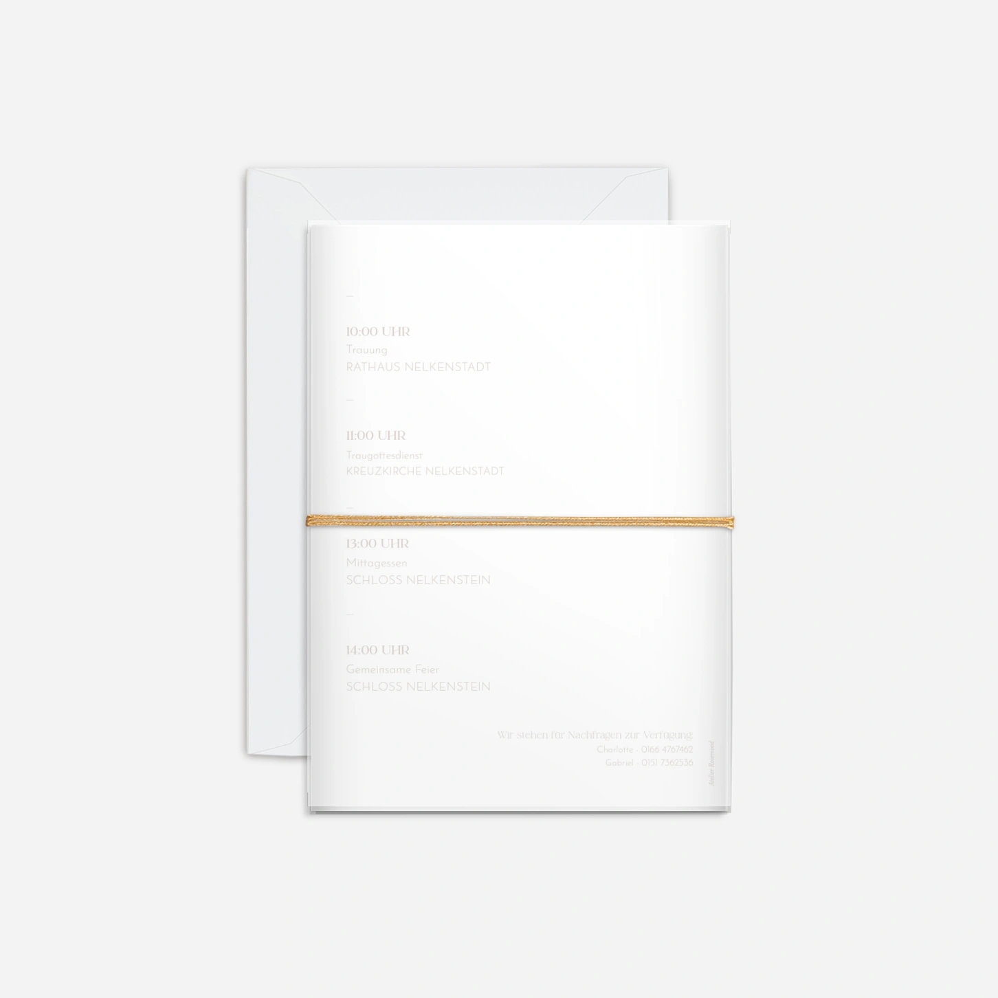 Hochzeitseinladung Sanfte Einheit