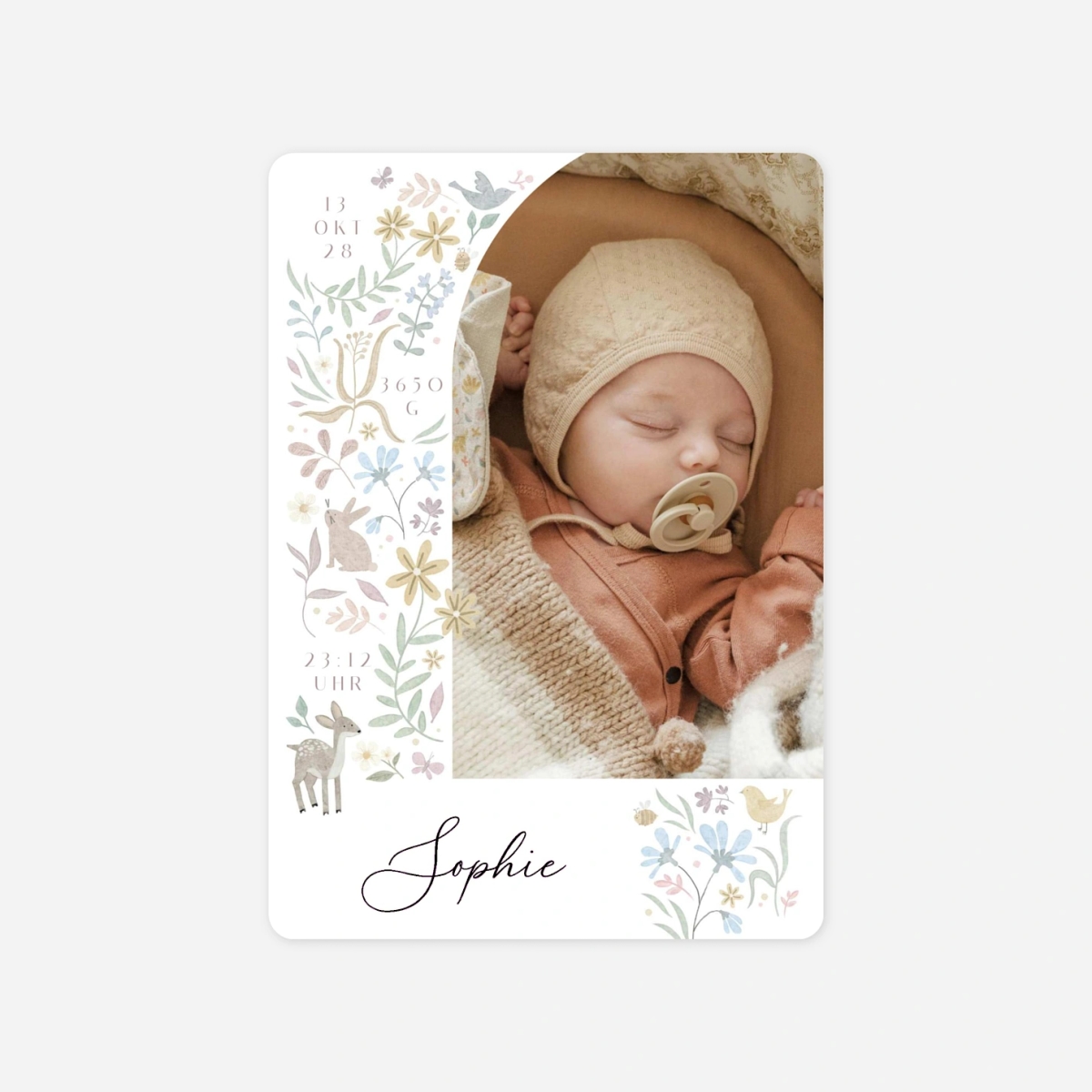 Geburtskarte Morgenblüte