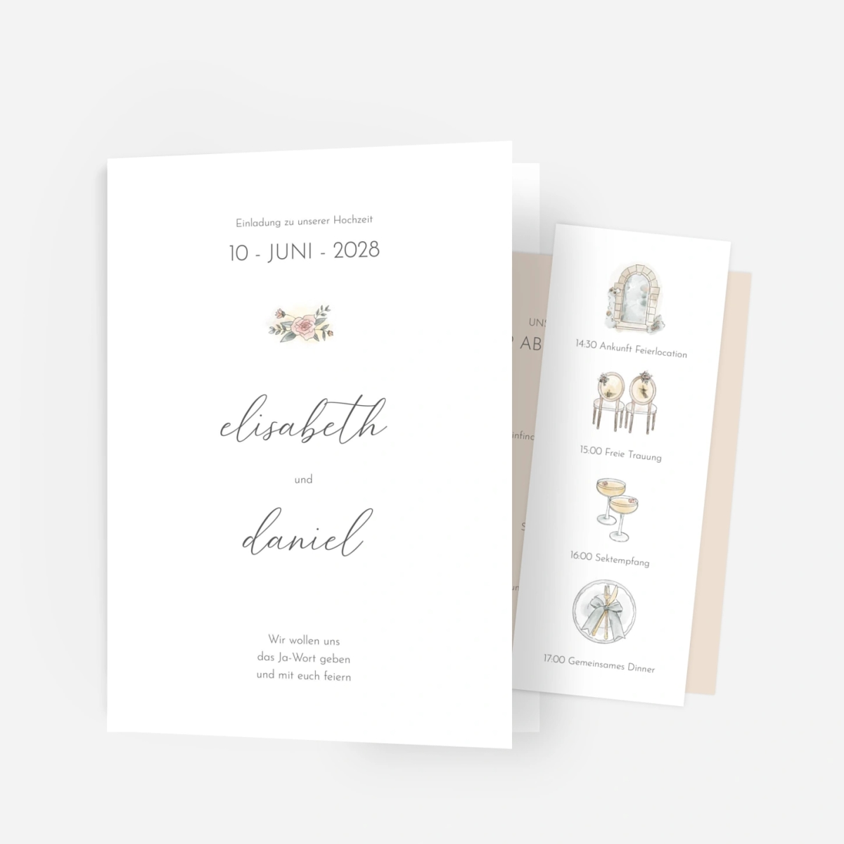 Hochzeitseinladung Sanfte Momente