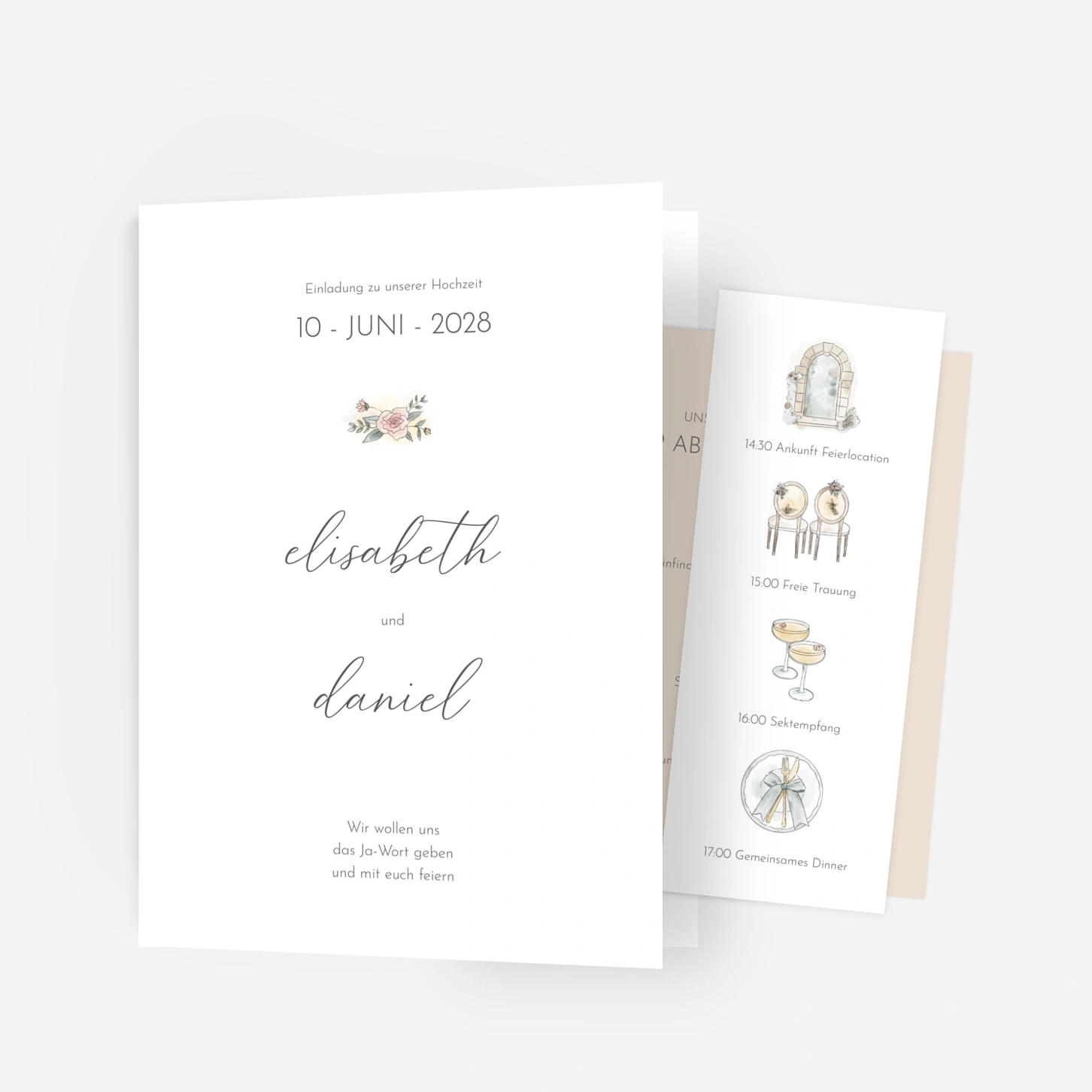 Hochzeitseinladung Sanfte Momente