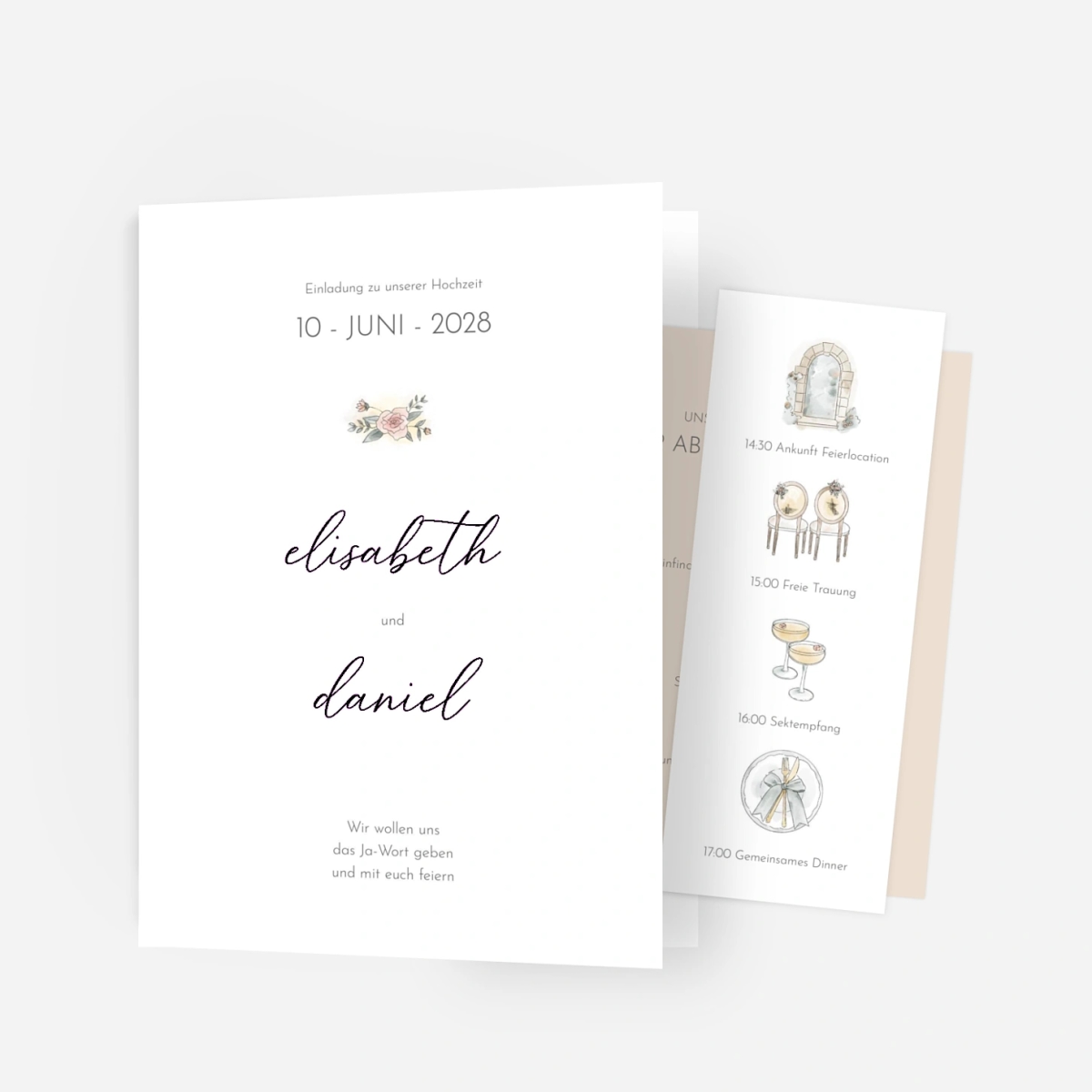 Hochzeitseinladung Sanfte Momente