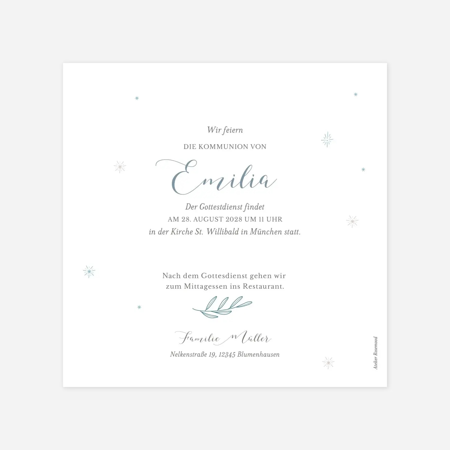 Kommunionseinladung Sanfte Taube