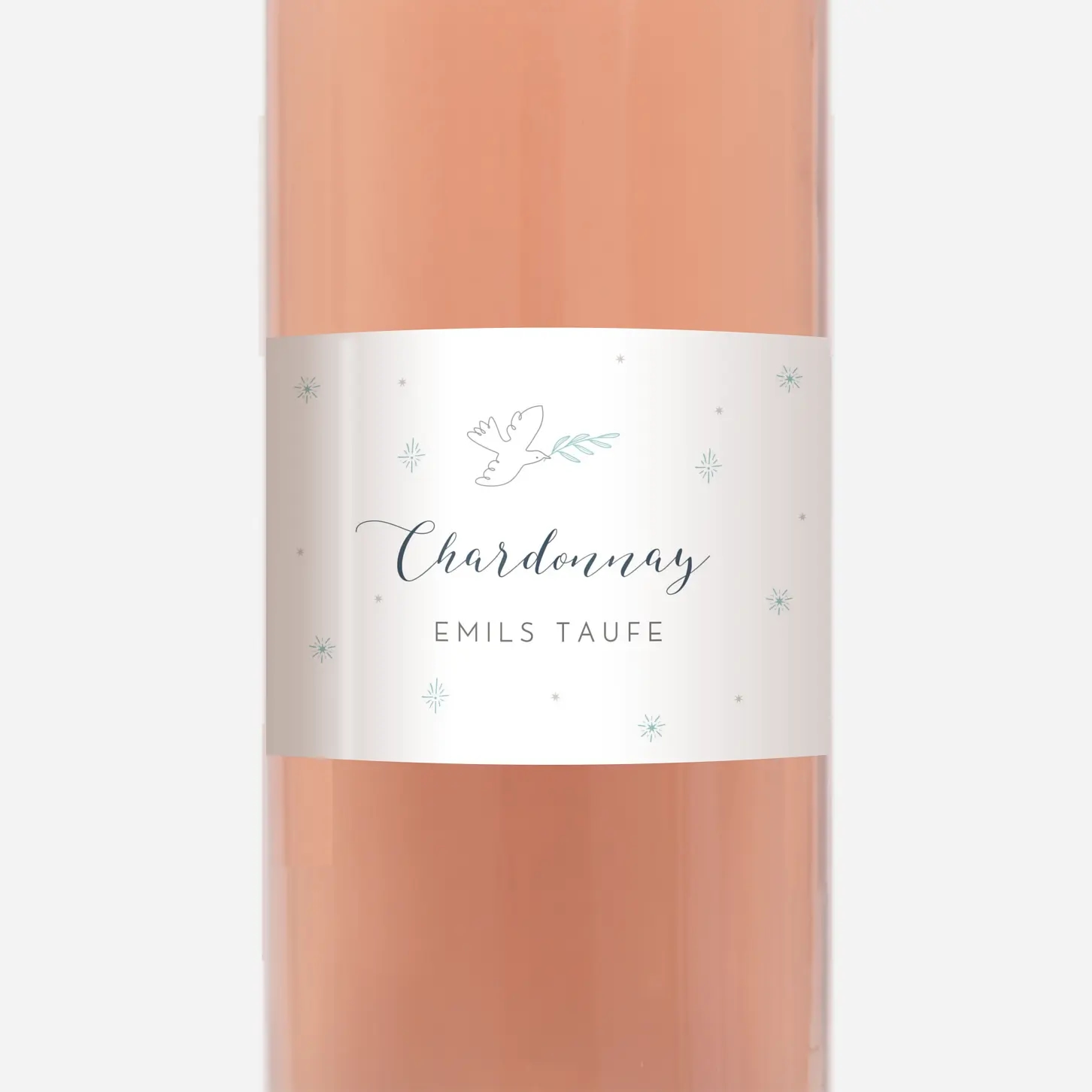 Flaschenetikett Sanfte Taube