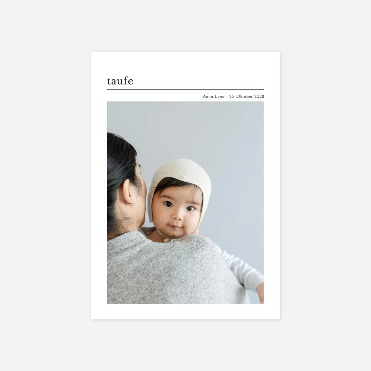 Taufeinladung Schreibmaschine I