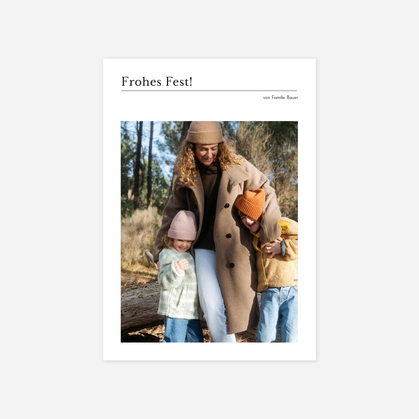 Weihnachtskarte Schreibmaschine I