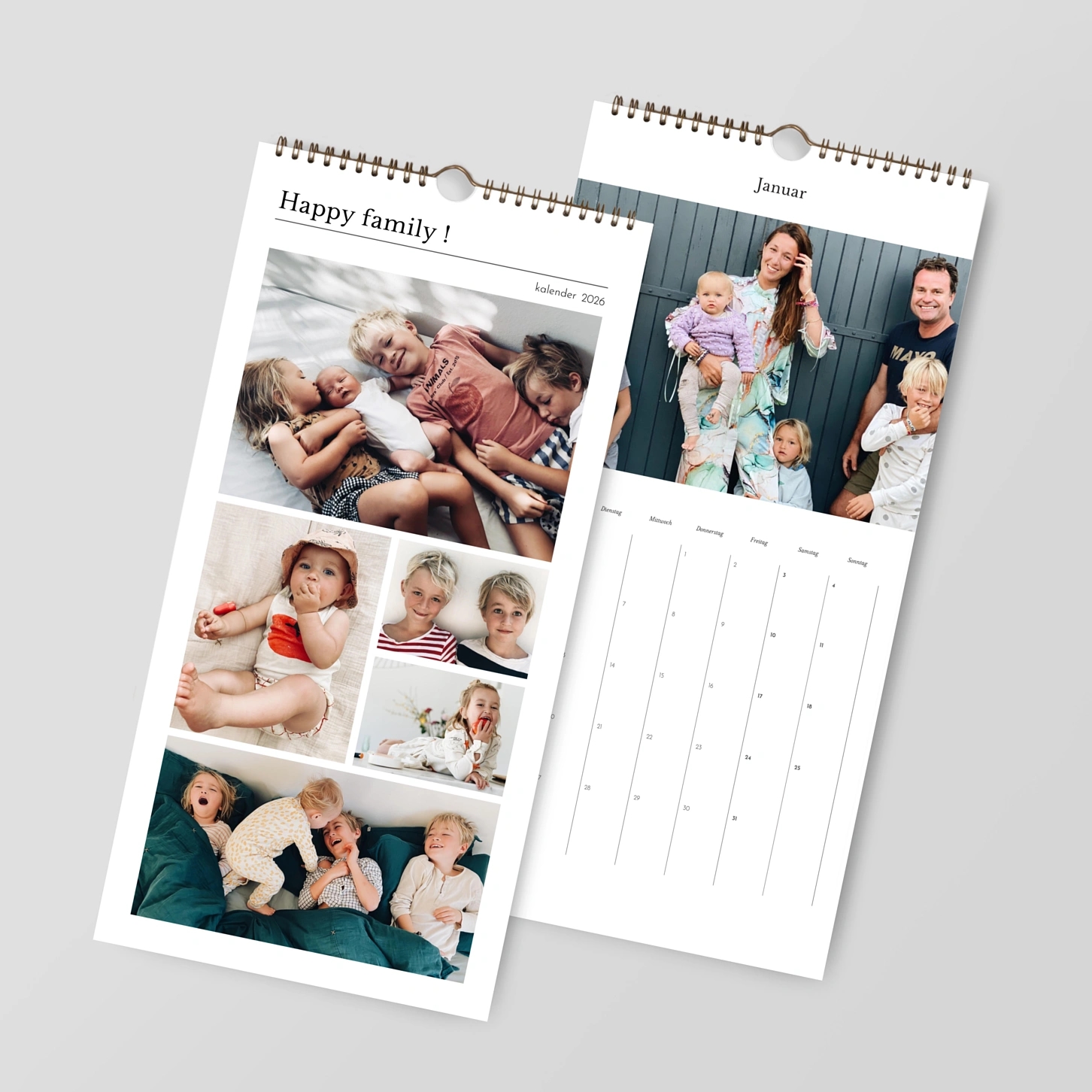 Wandkalender personalisierbare Felder Schreibmaschine I