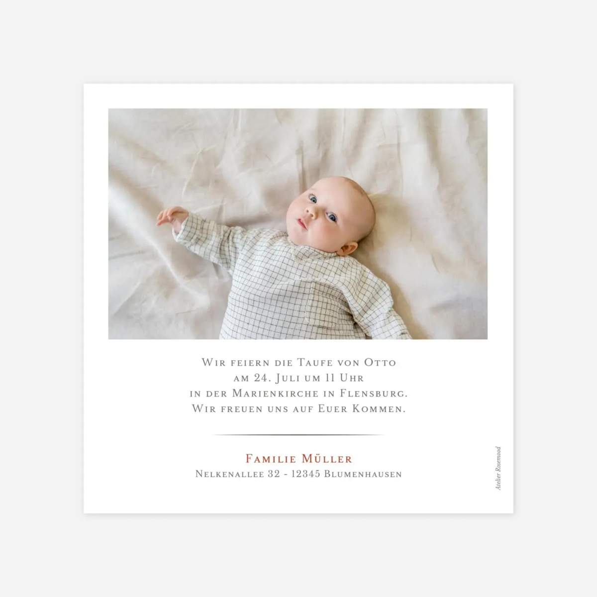 Taufeinladung Schmuckstück