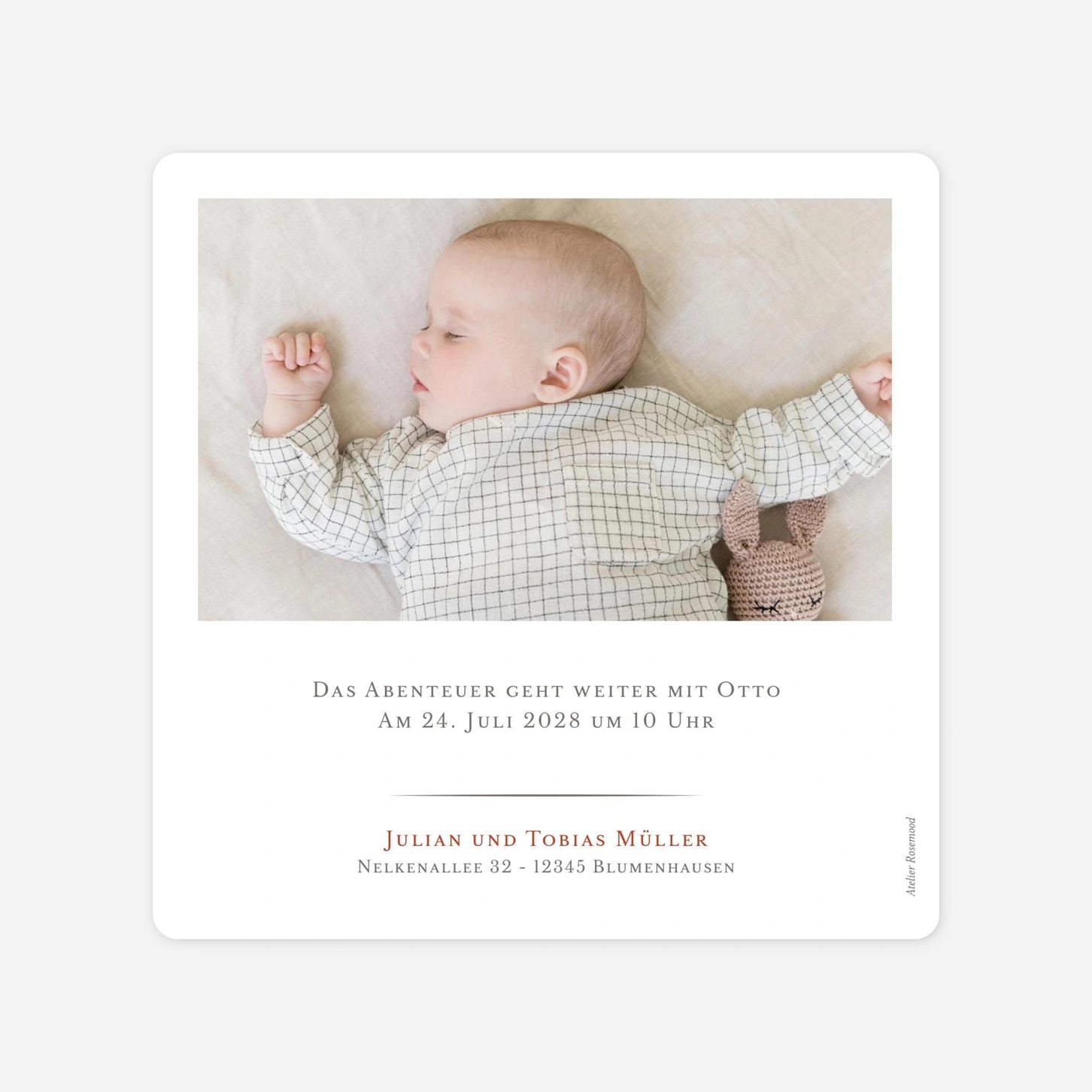 Geburtskarte Schmuckstück