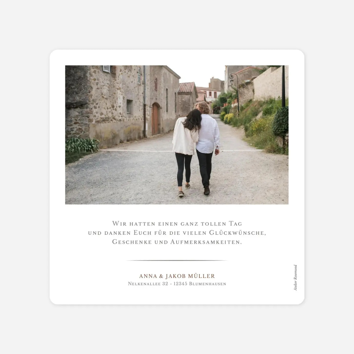 Dankeskarte Hochzeit Schmuckstück