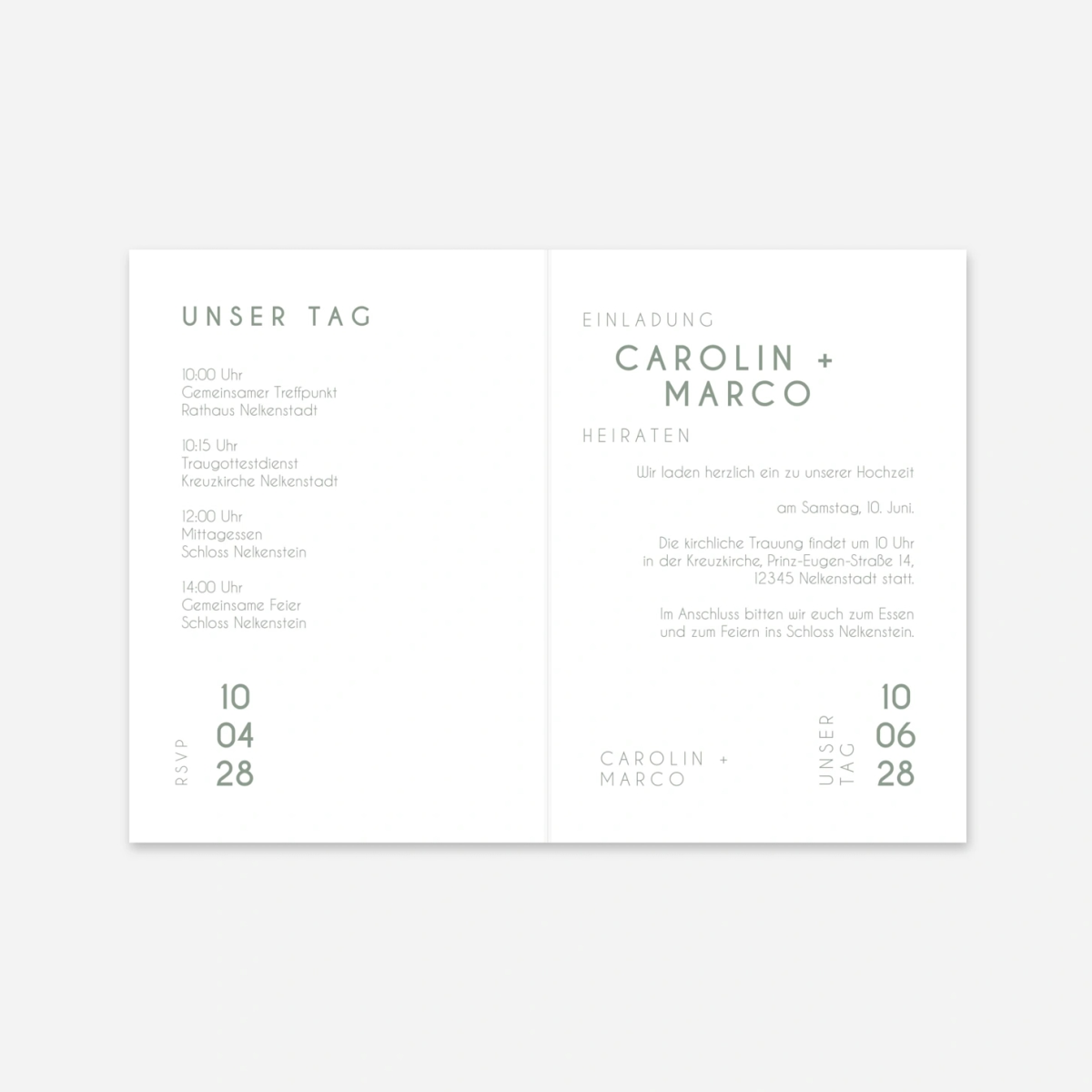 Hochzeitseinladung Reine Liebe