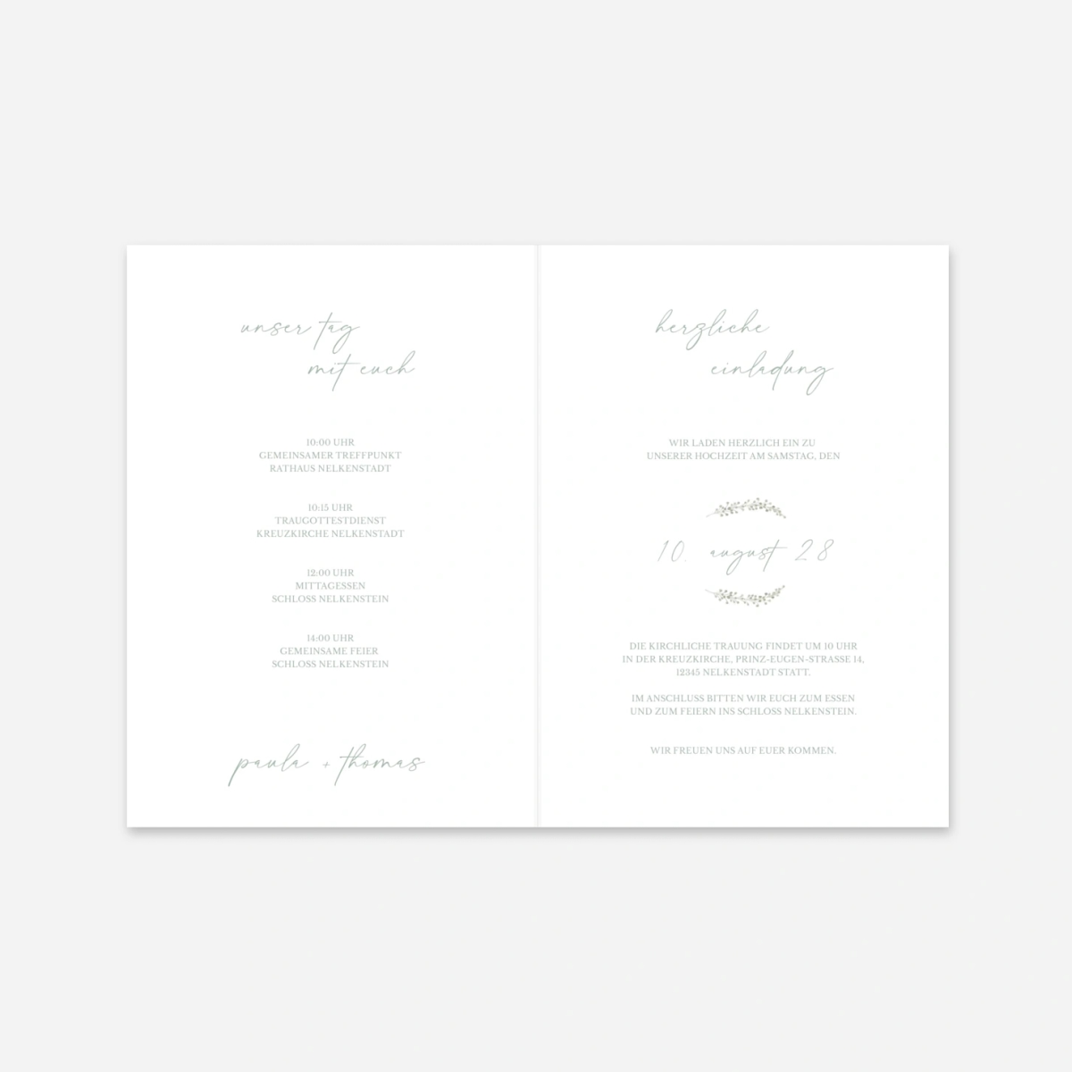 Hochzeitseinladung Zartes Schweben