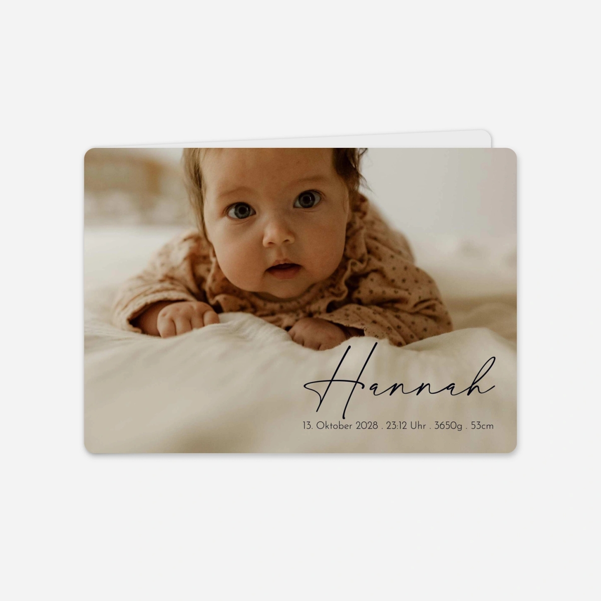 Geburtskarte Zartes Babyglück