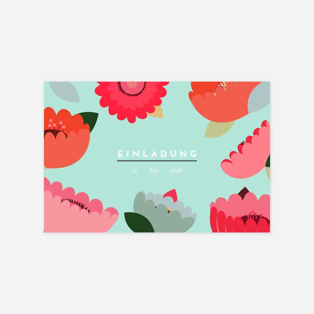 Geburtstagseinladung Seerosen