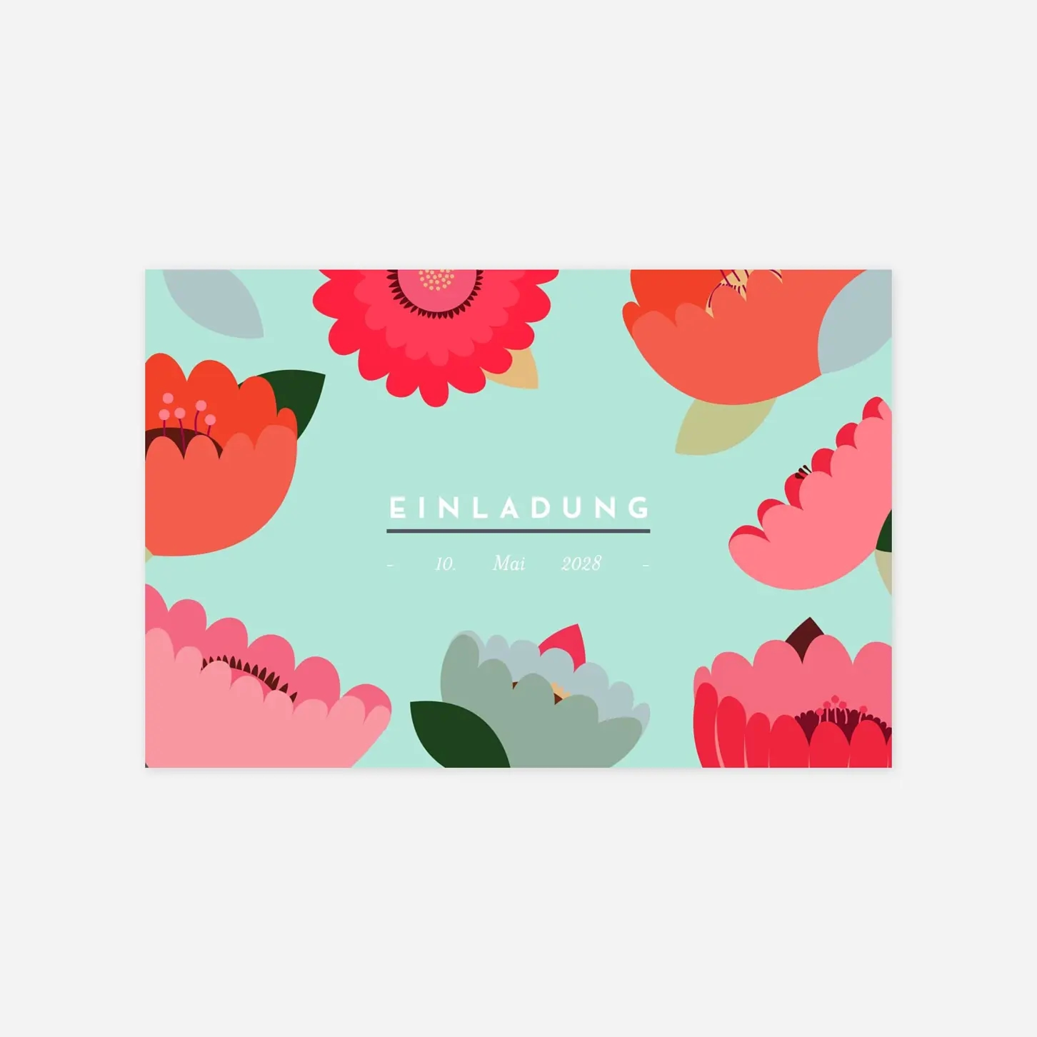 Geburtstagseinladung Seerosen