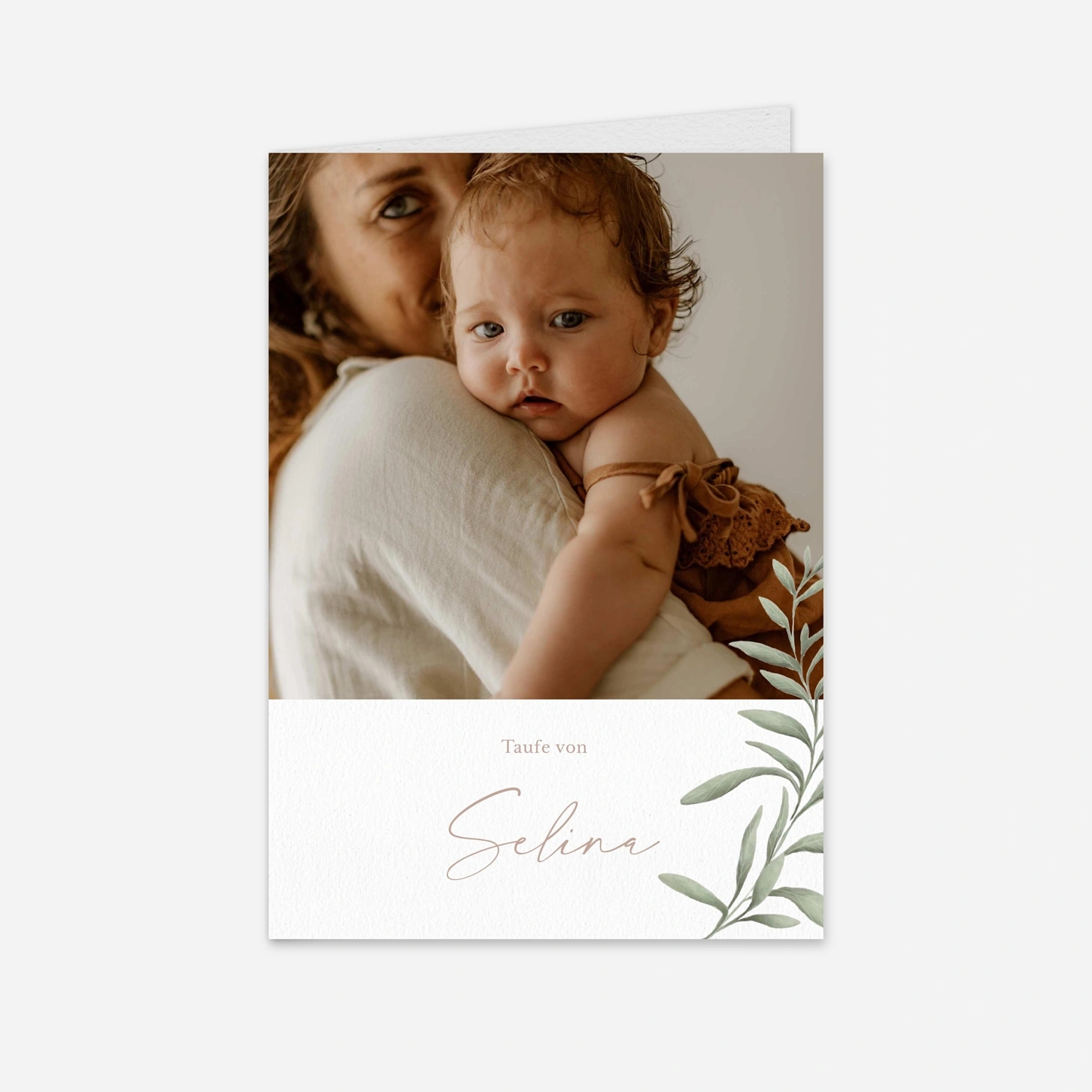 Kirchenheft Taufe Greenery Symbols