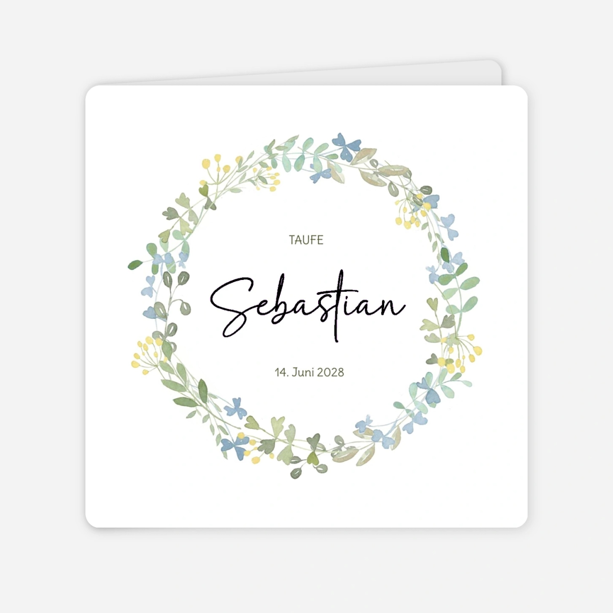 Taufeinladung Kleeblatt