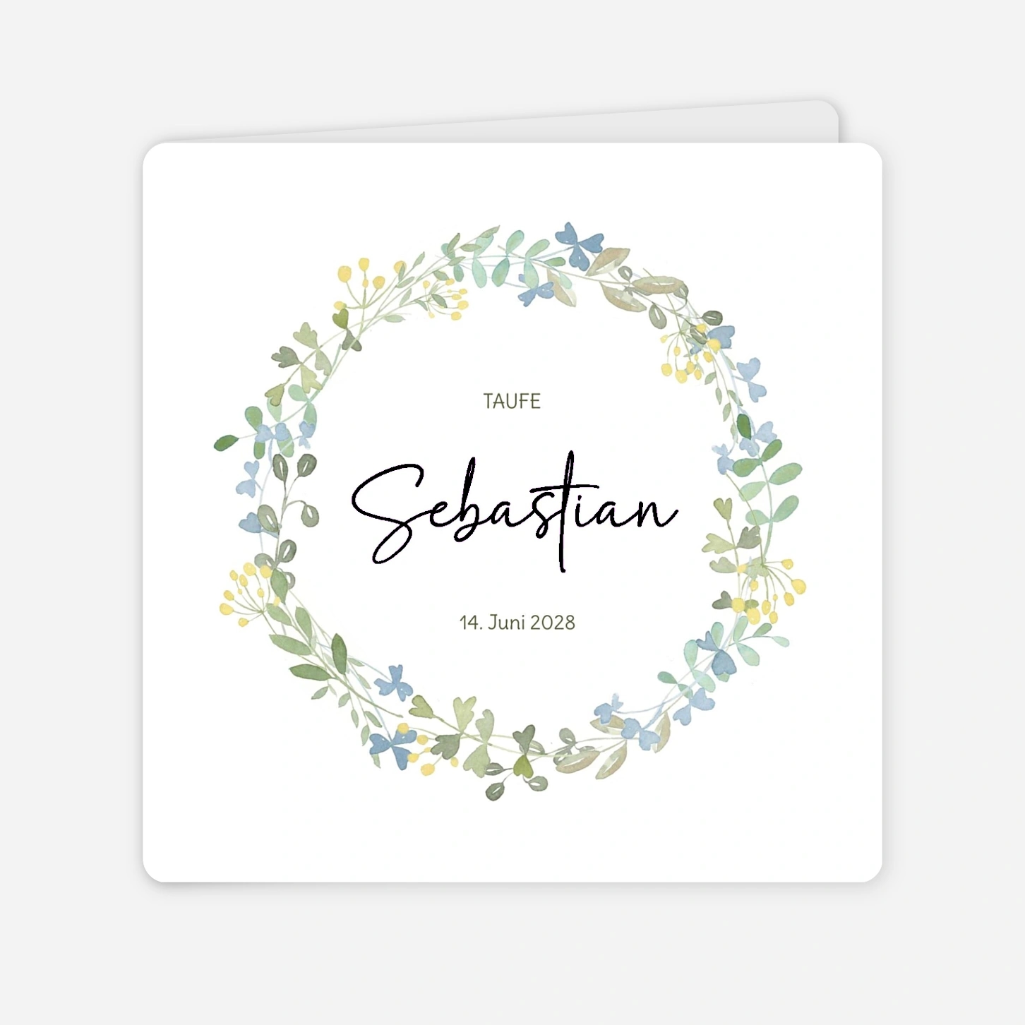 Taufeinladung Kleeblatt