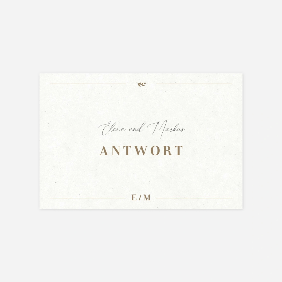 Antwortkarte Hochzeit Schlichte Harmonie