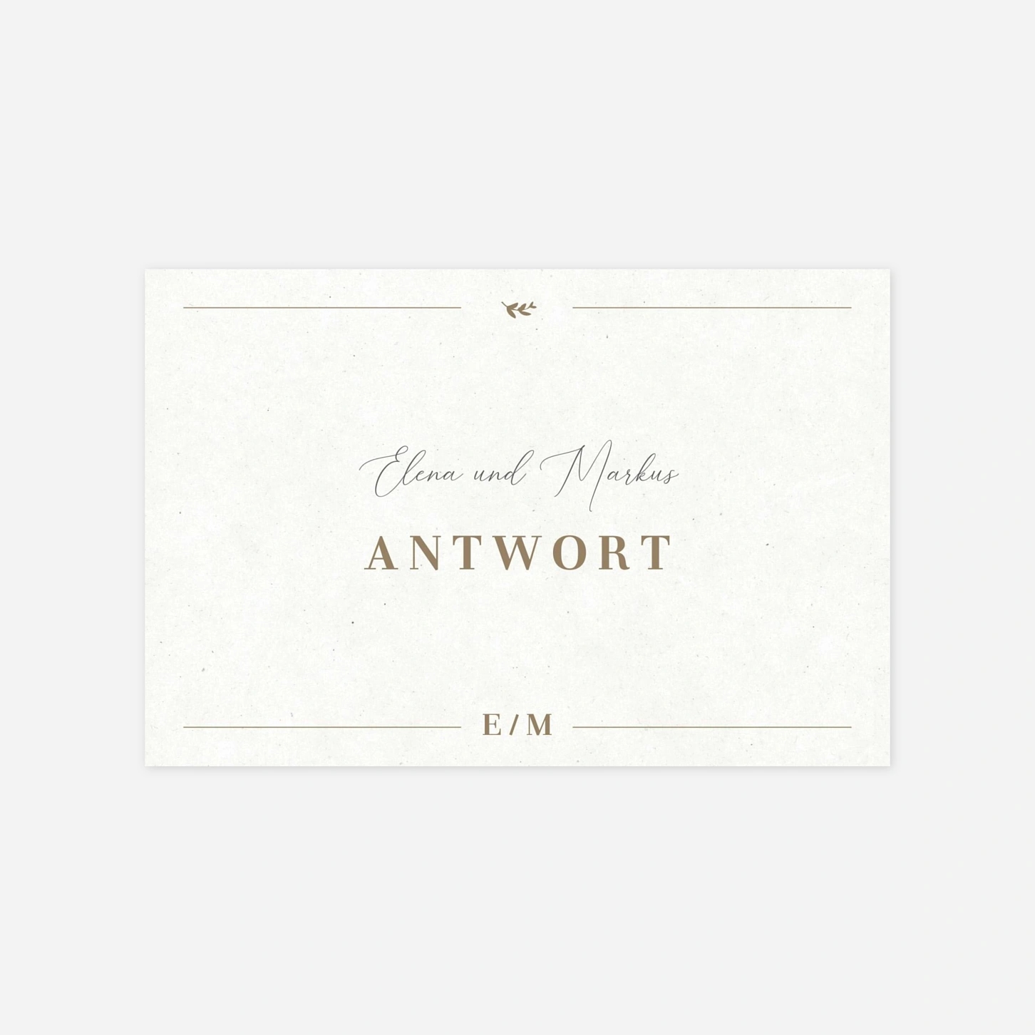 Antwortkarte Hochzeit Schlichte Harmonie