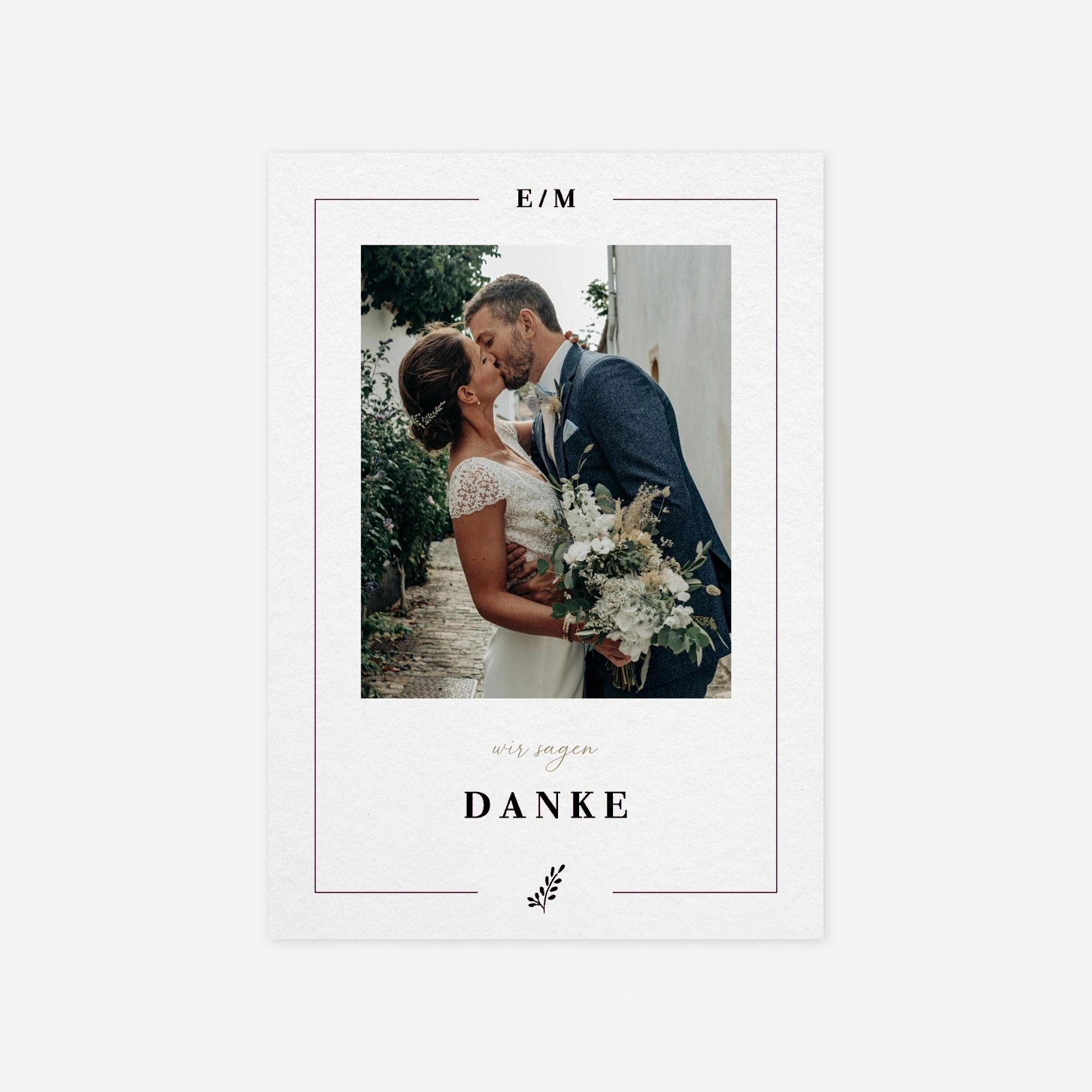 Dankeskarte Hochzeit Schlichte Harmonie