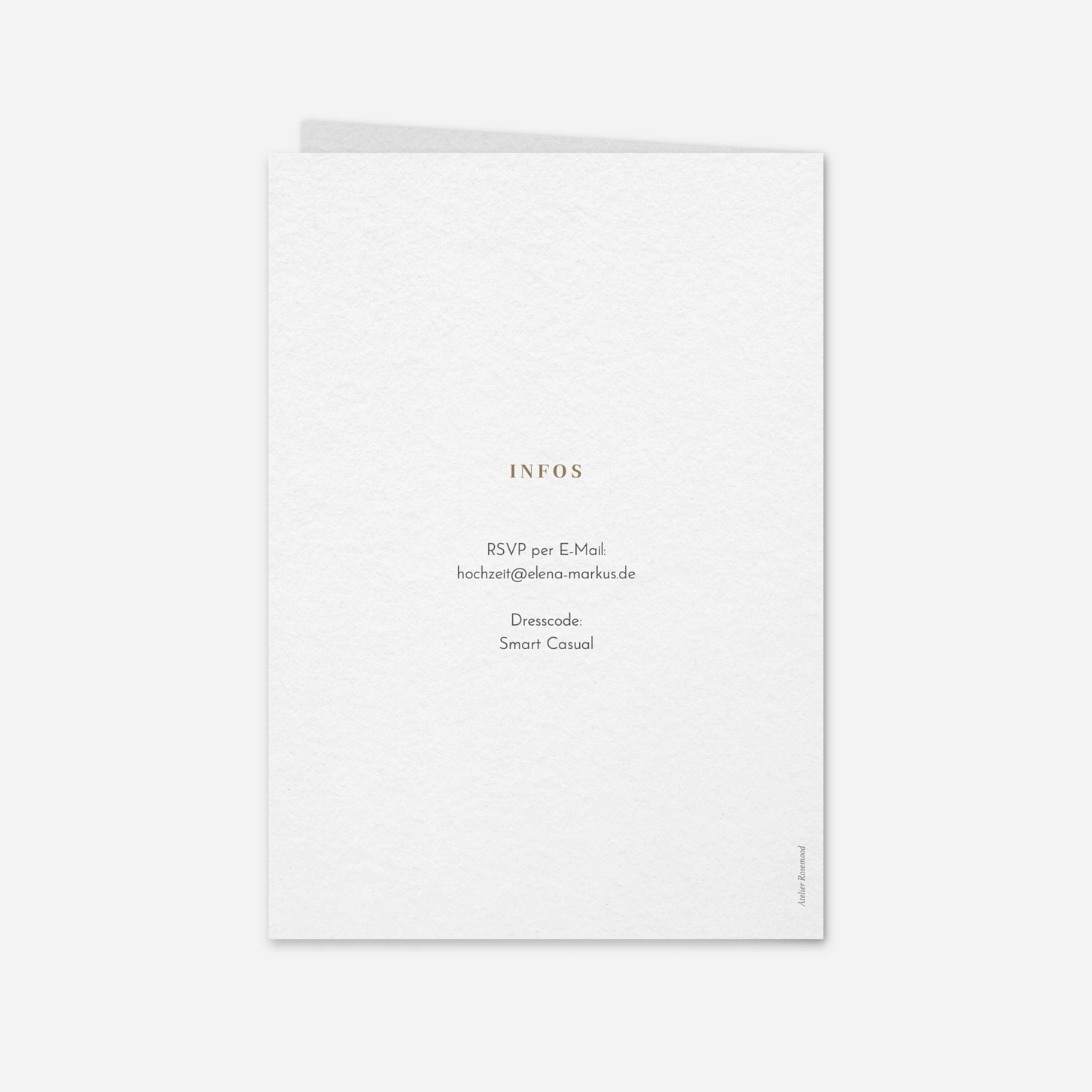 Hochzeitseinladung Schlichte Harmonie