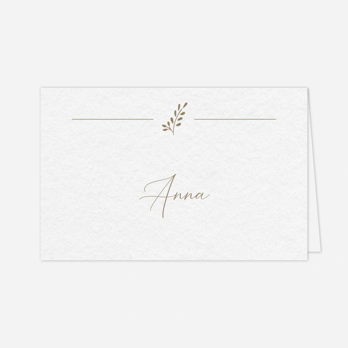 Platzkarte Hochzeit Schlichte Harmonie