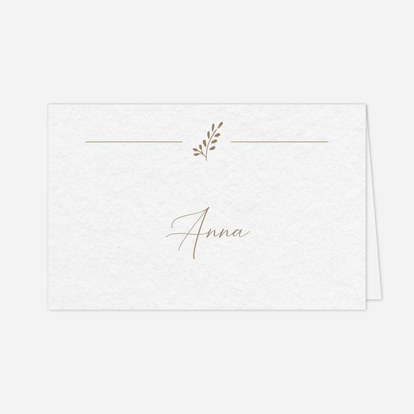 Platzkarte Hochzeit Schlichte Harmonie