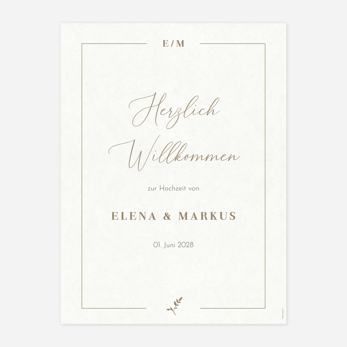 Willkommensschild Schlichte Harmonie