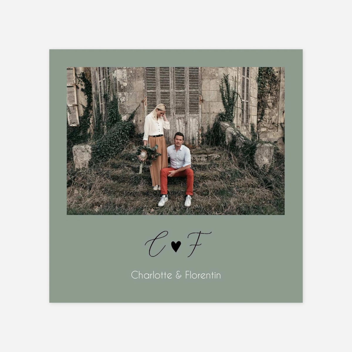 Hochzeitseinladung Stilvolles Herz