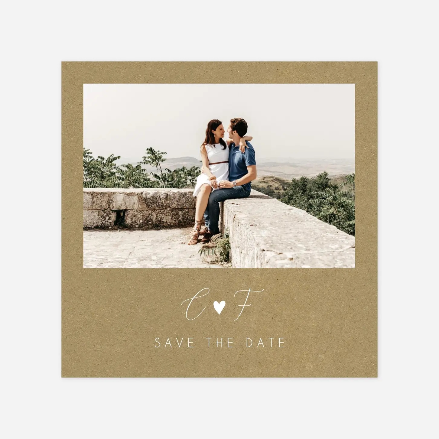 Save-the-Date Karte Stilvolles Herz