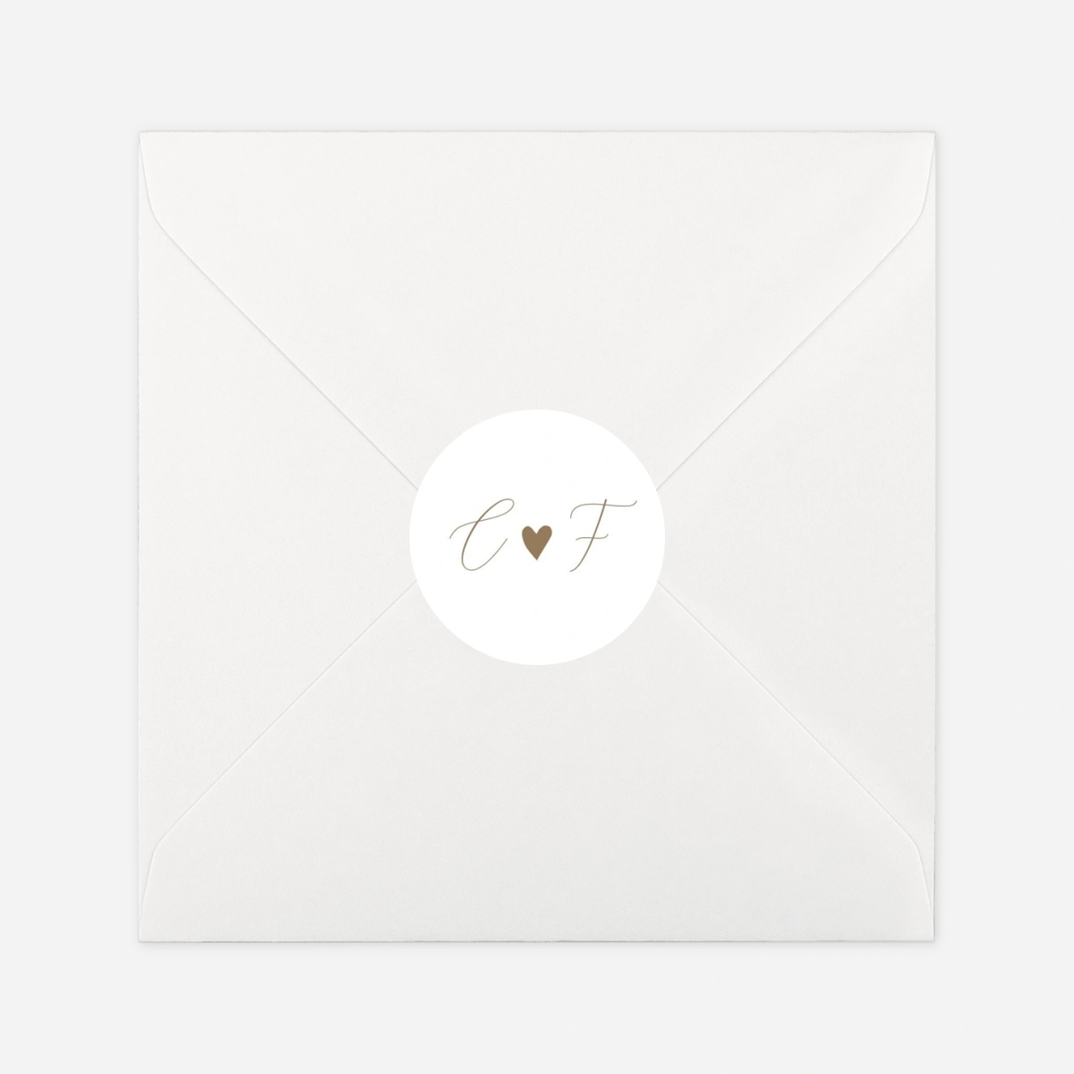 Geschenkaufkleber Hochzeit Stilvolles Herz