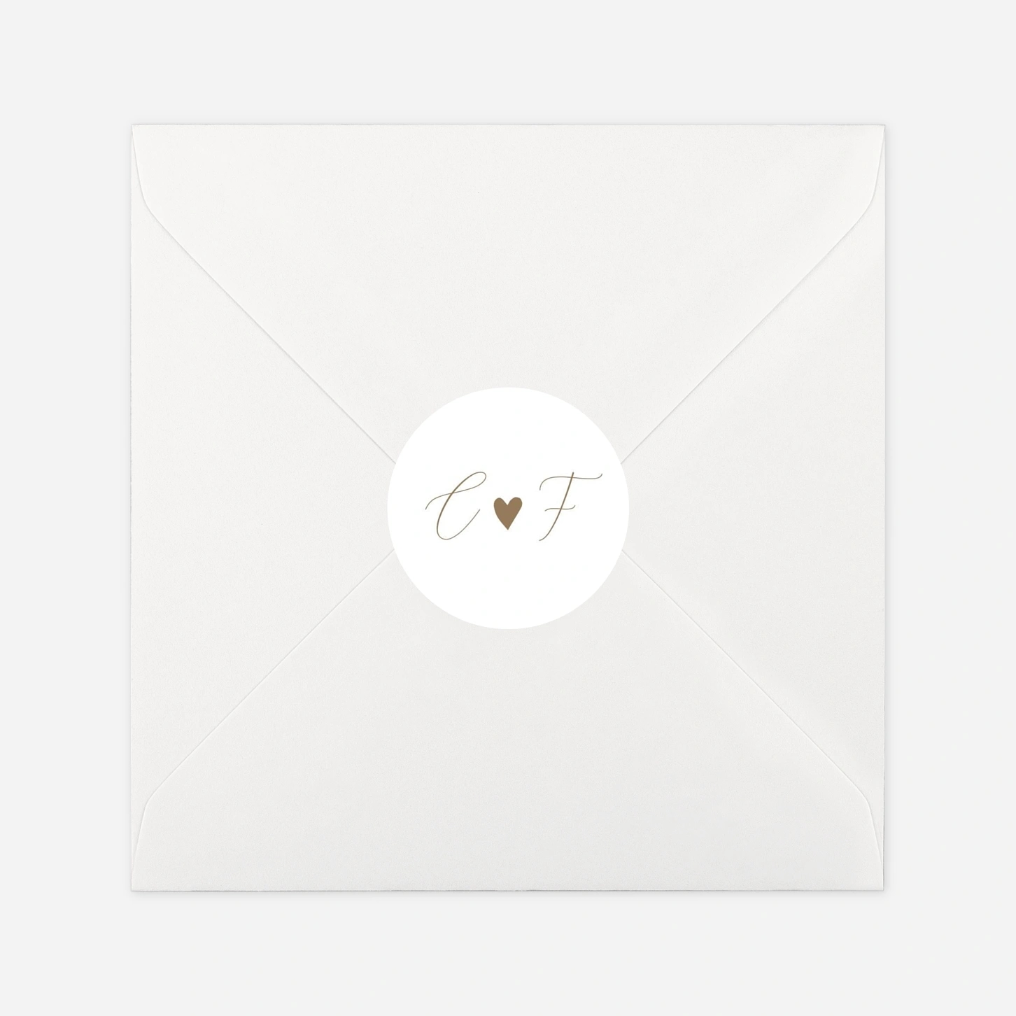 Geschenkaufkleber Hochzeit Stilvolles Herz