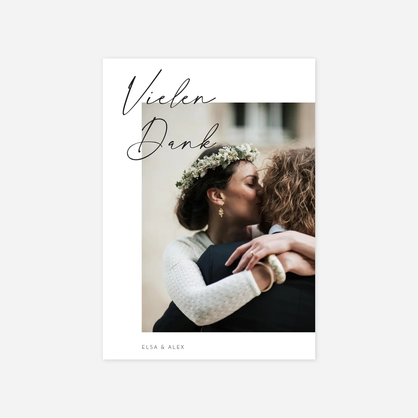 Dankeskarte Hochzeit Signatur