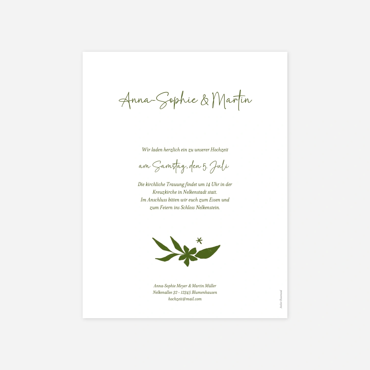 Hochzeitseinladung Silvano