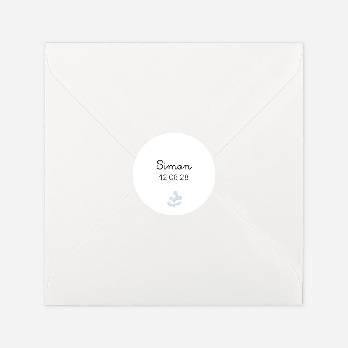 Aufkleber (Gastgeschenk) Sprössling in Pastell