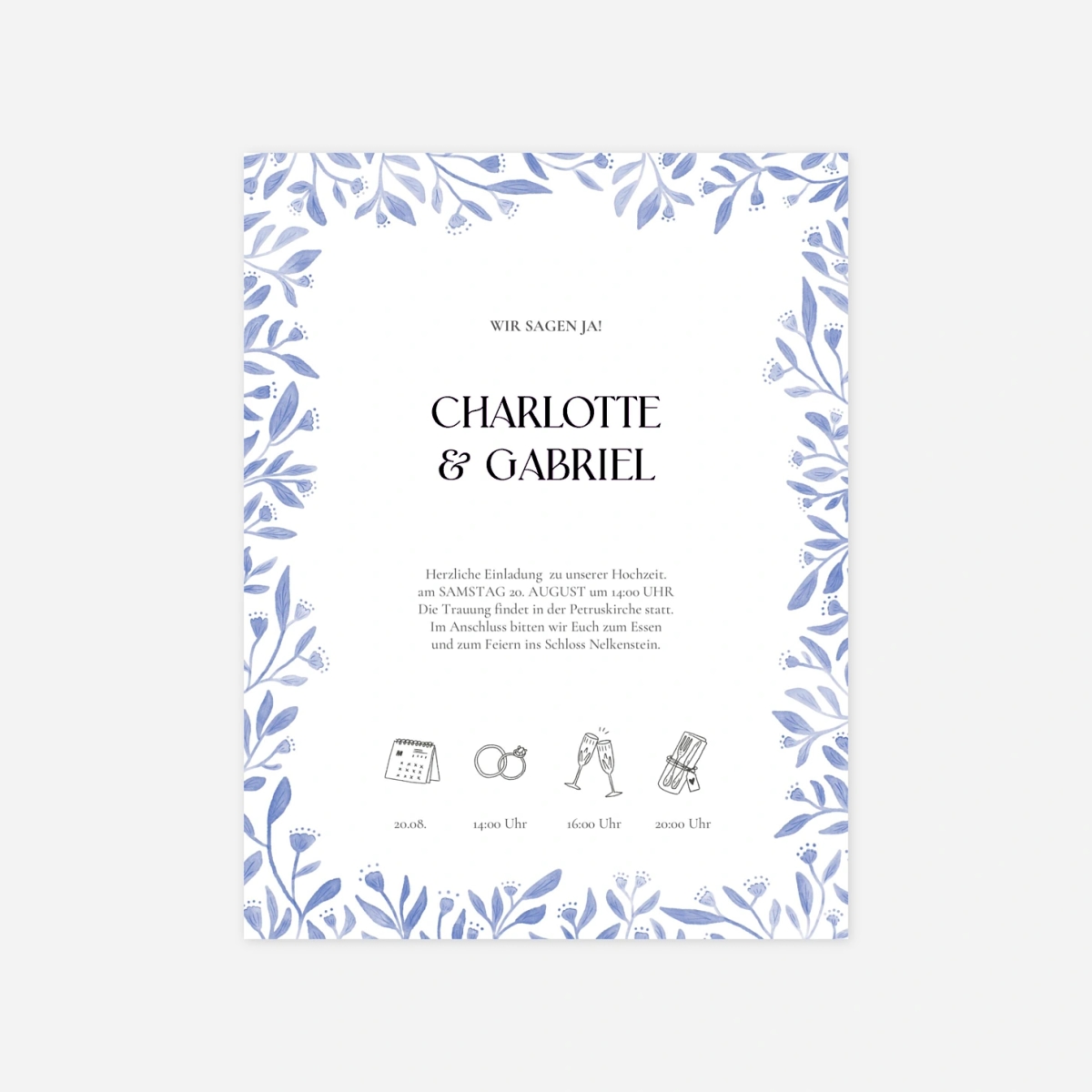 Hochzeitseinladung Sommerbrise