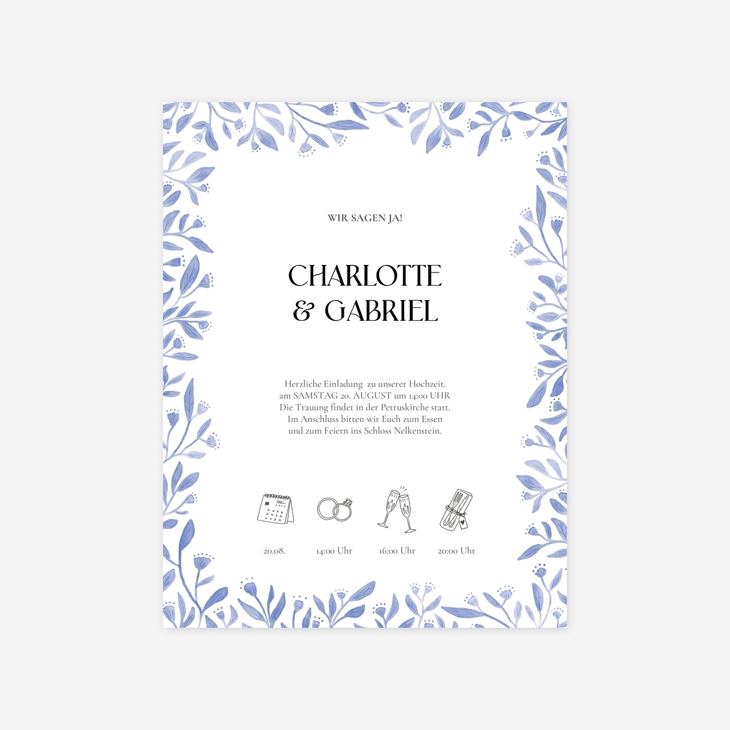Hochzeitseinladung Sommerbrise