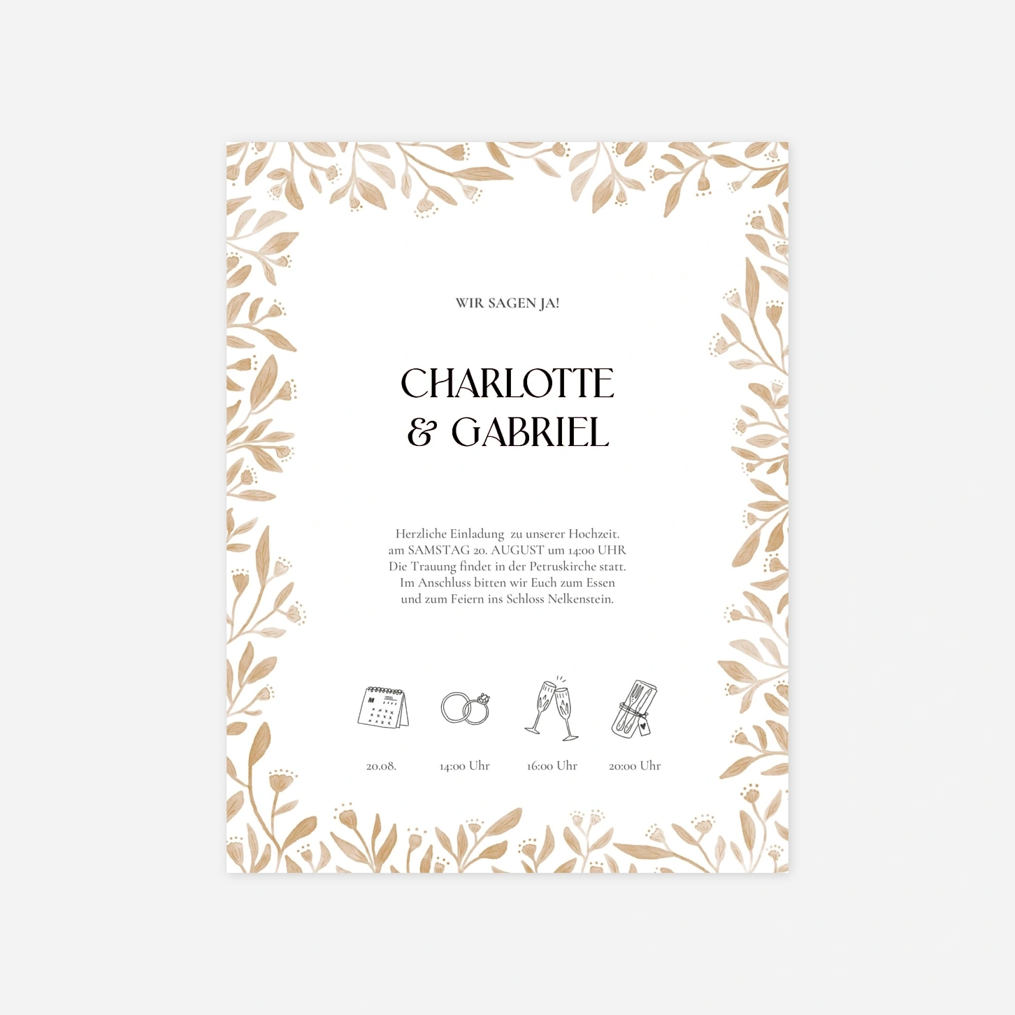 Hochzeitseinladung Sommerbrise