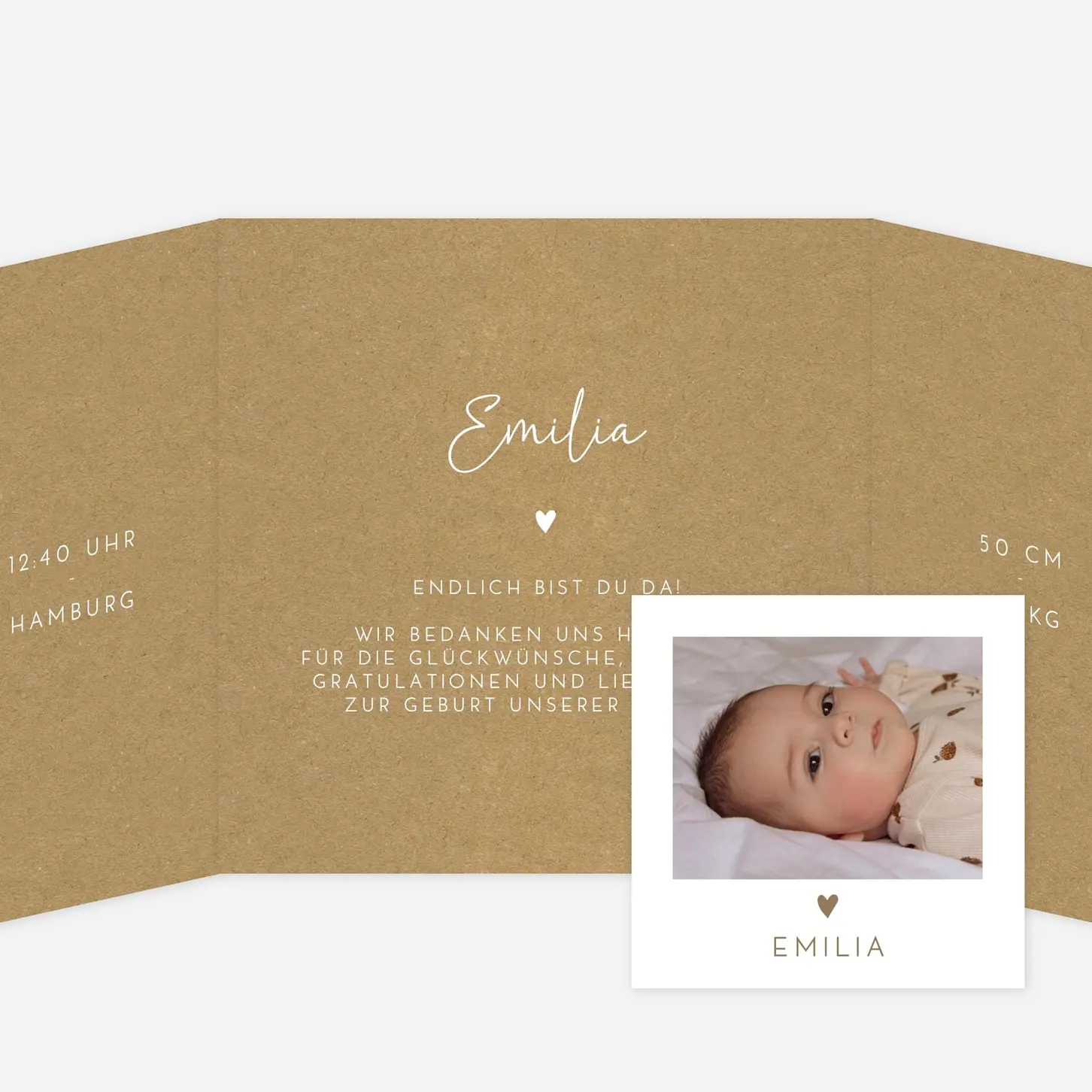 Geburtskarte Sofortbild