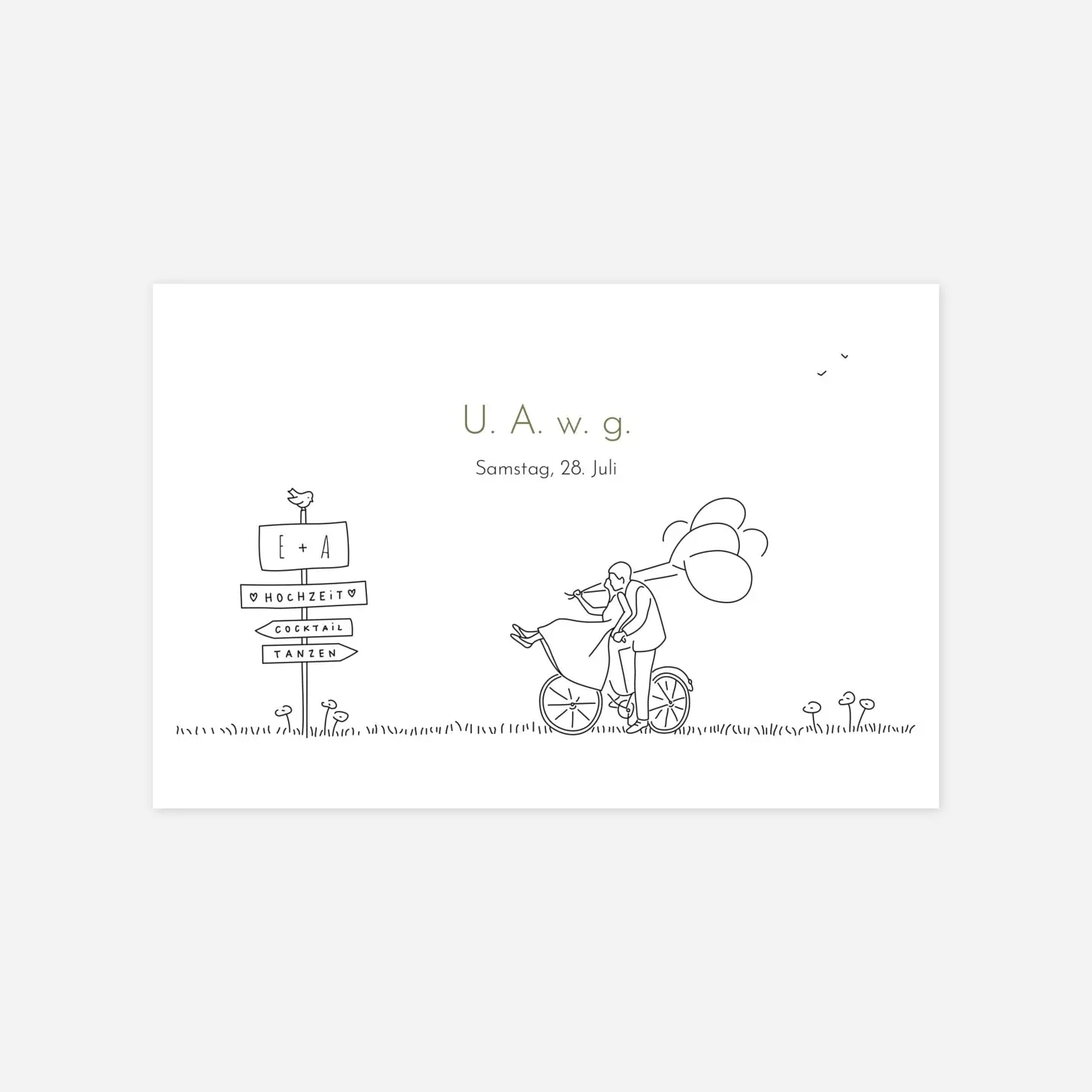 Antwortkarte Hochzeit Sommerhochzeit