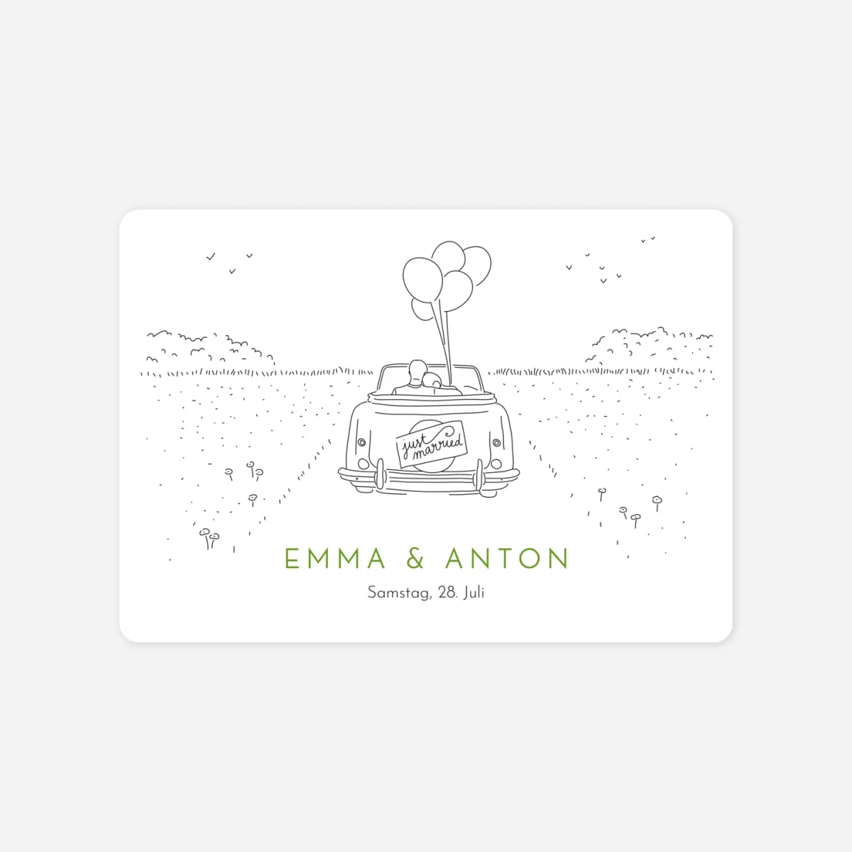 Dankeskarte Hochzeit Sommerhochzeit