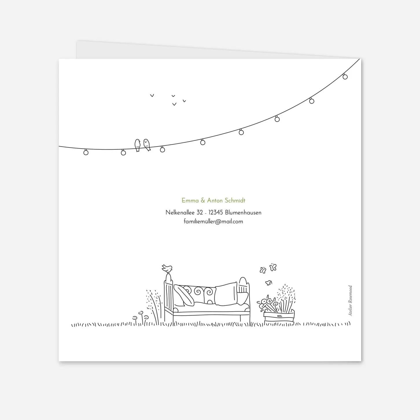 Dankeskarte Hochzeit Sommerhochzeit