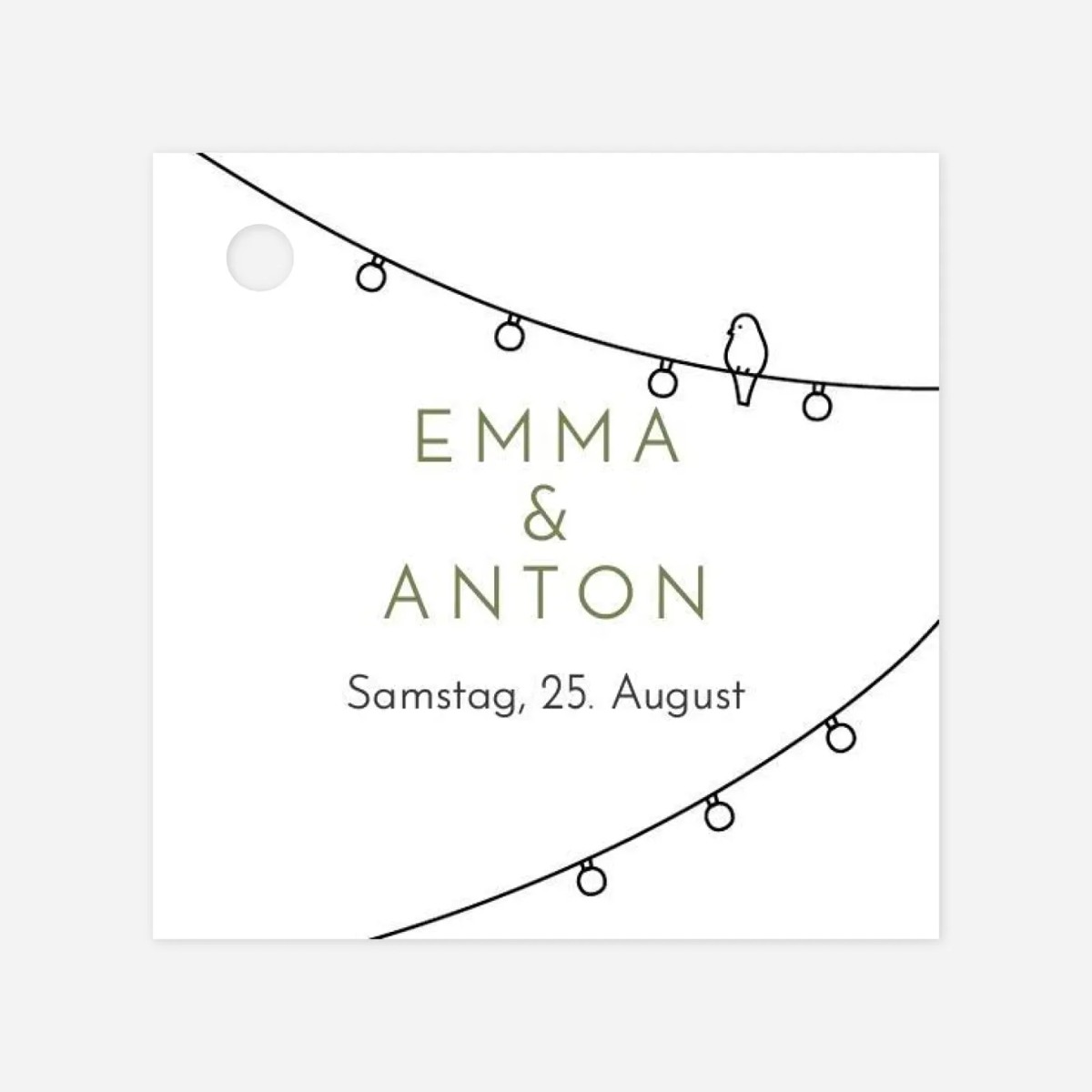 Anhänger zur Hochzeit Sommerhochzeit