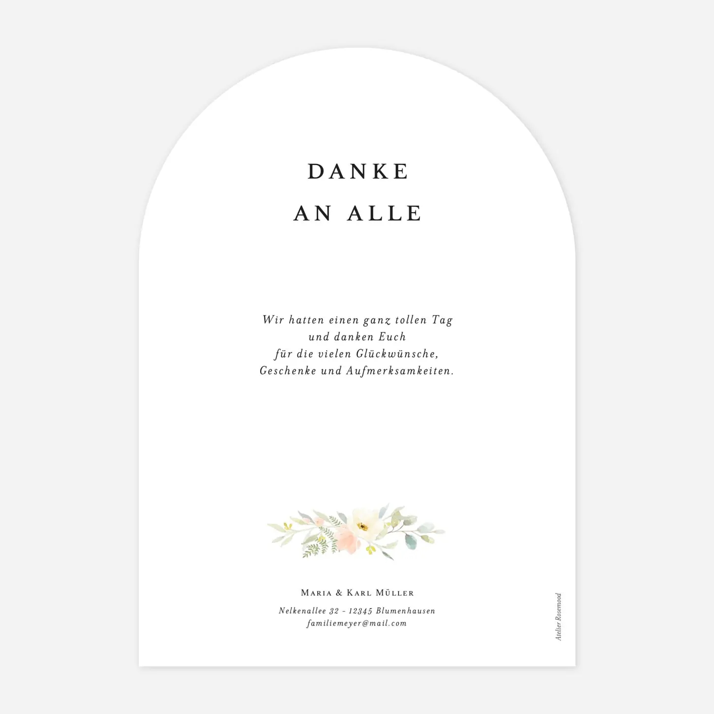 Dankeskarte Hochzeit Sommerbund