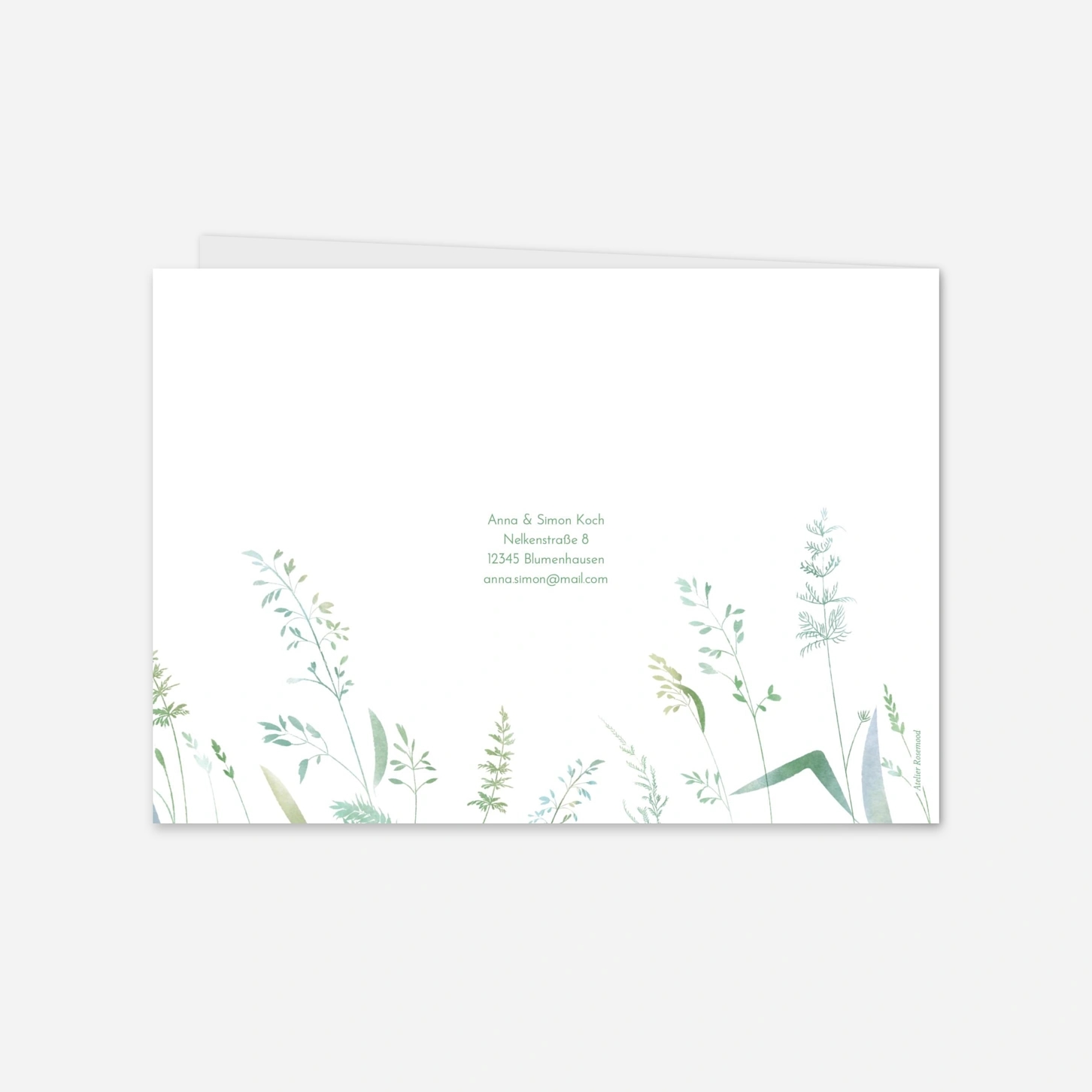 Dankeskarte Hochzeit Sommerwiese