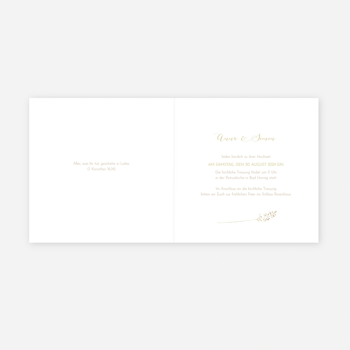 Hochzeitseinladung Sommerwiese